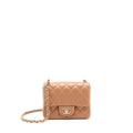 CHANEL 22S MINI SQUARE FLAP BAG LAMBSKIN CARAMEL LGHW (MICROCHIP)