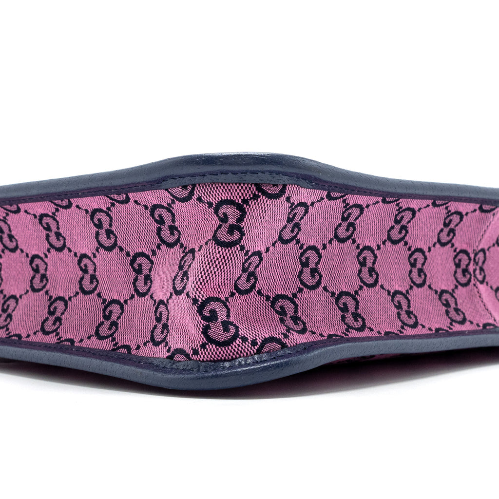 GUCCI KIDS TOTE BAG CANVAS / LEATHER PINK / DARK BLUE
