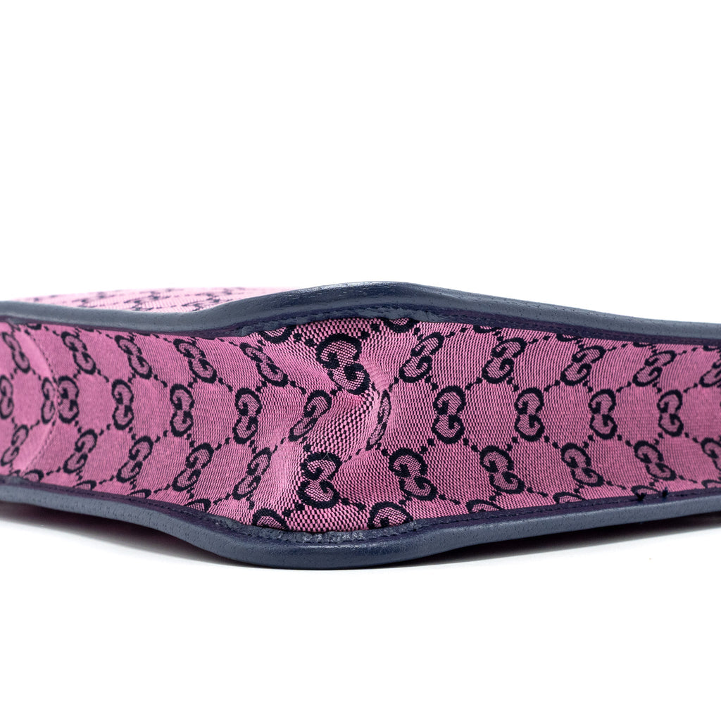 GUCCI KIDS TOTE BAG CANVAS / LEATHER PINK / DARK BLUE