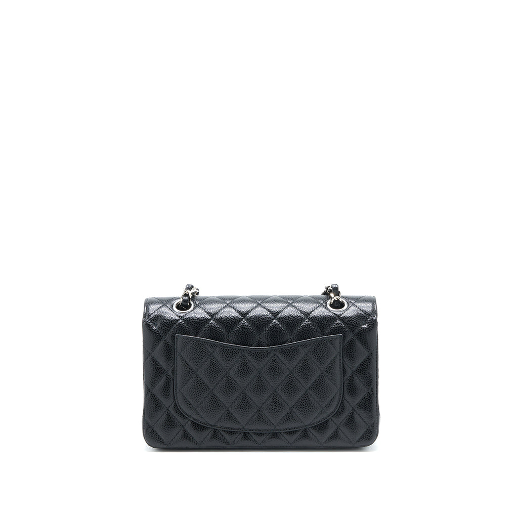CHANEL SMALL CLASSIC FLAP BAG CAVIAR BLACK SHW