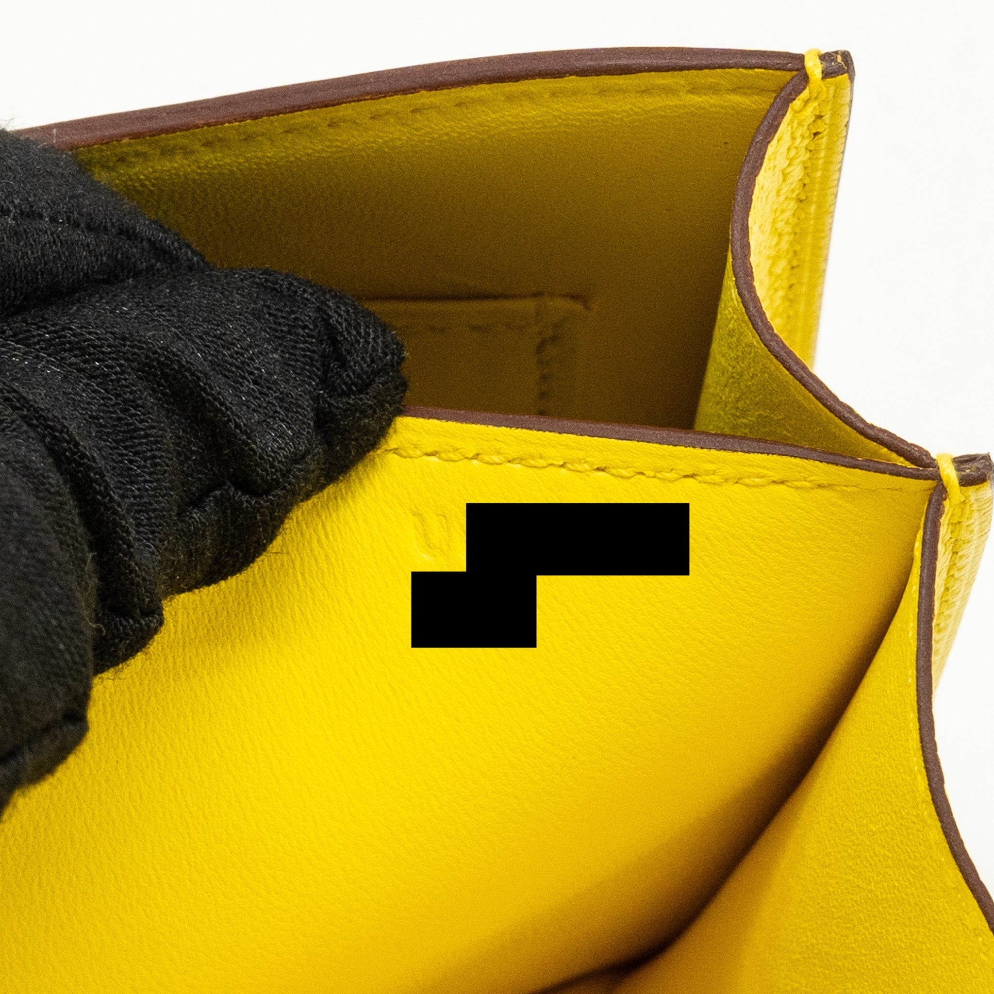 HERMES MINI CONSTANCE CHEVRE MYSORE JAUNE CITRON SHW