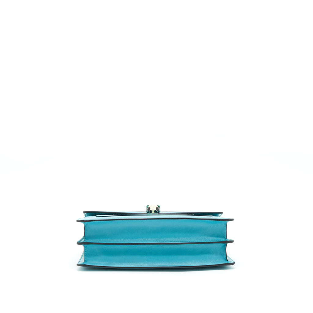 BVLGARI SERPENTI FOREVER SHOULDER BAG CALFSKIN BLUE SHW