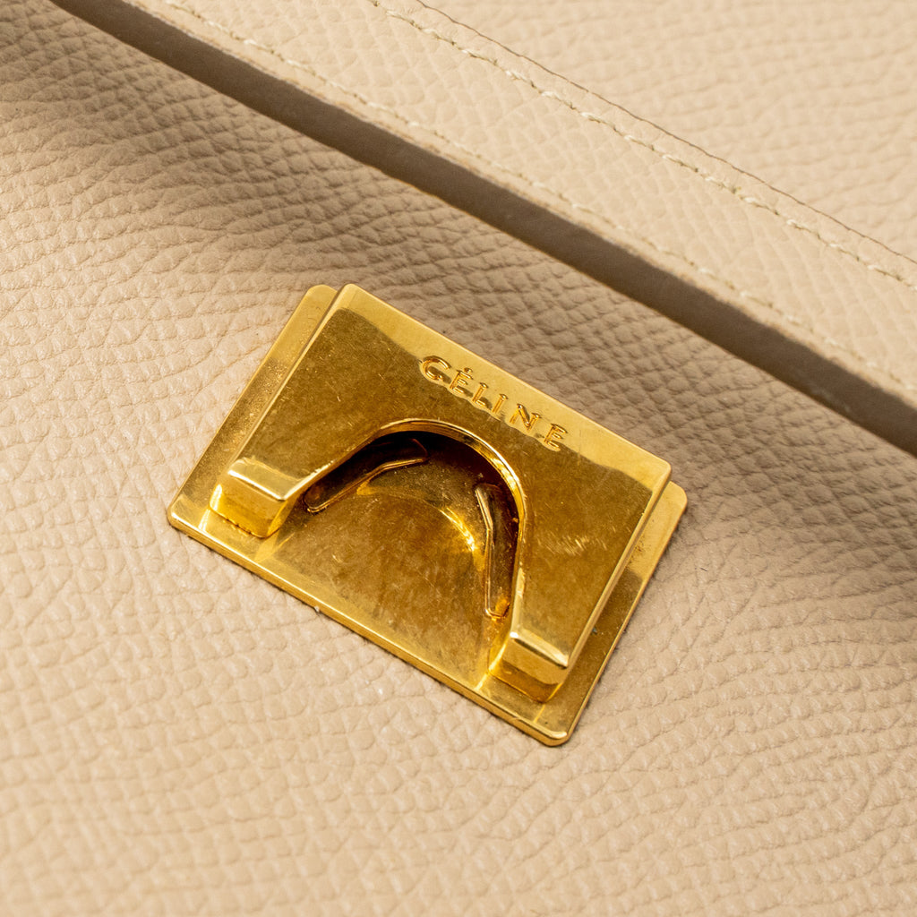 CELINE MINI BELT BAG GRAINED CALFSKIN LIGHT BEIGE GHW
