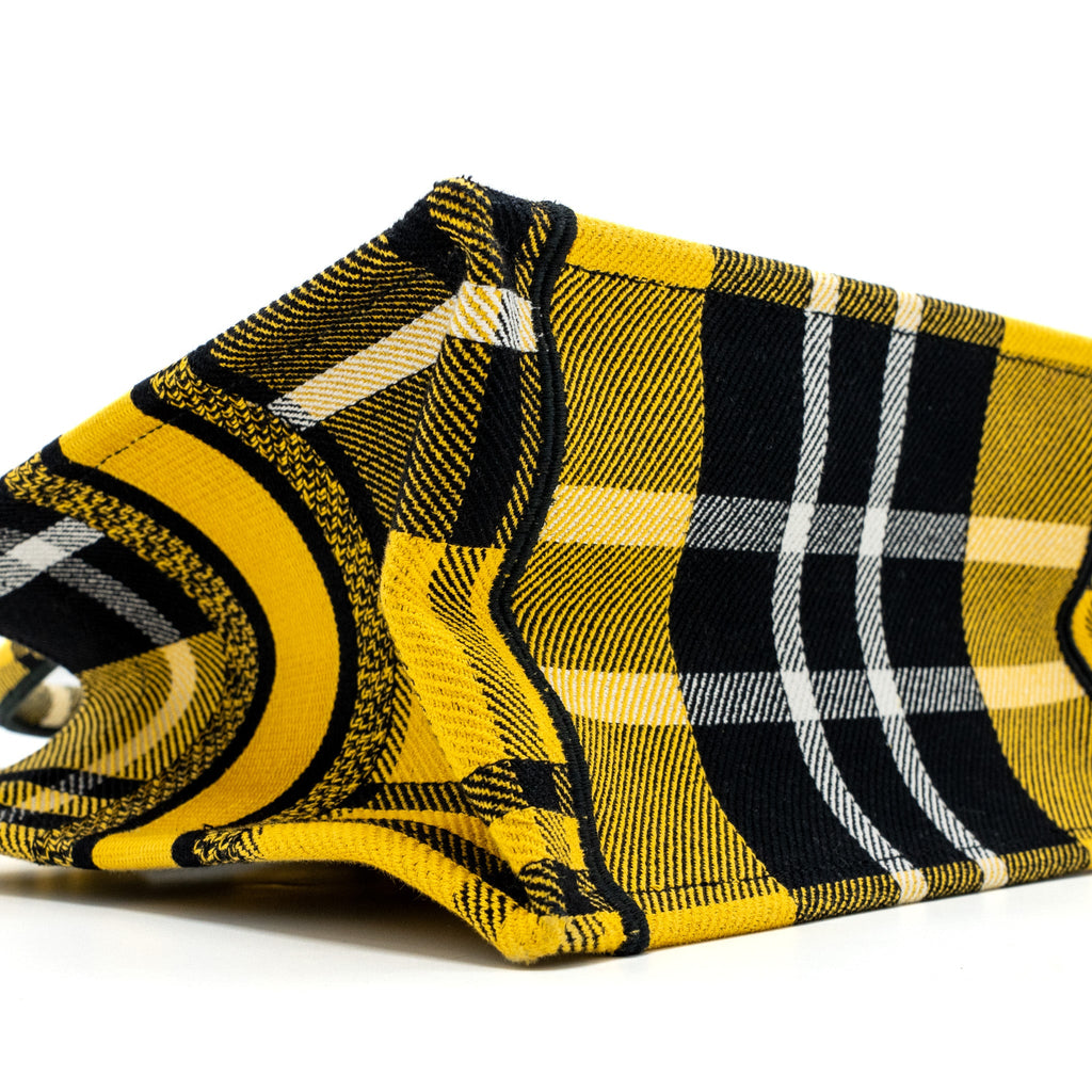 DIOR SMALL BOOK TOTE CANVAS YELLOW / BLACK