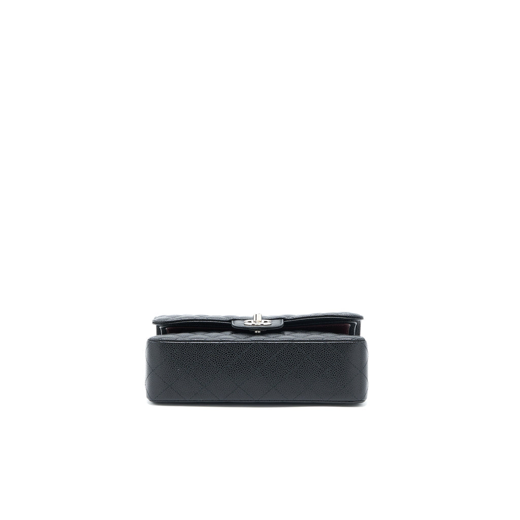 CHANEL SMALL CLASSIC FLAP BAG CAVIAR BLACK SHW