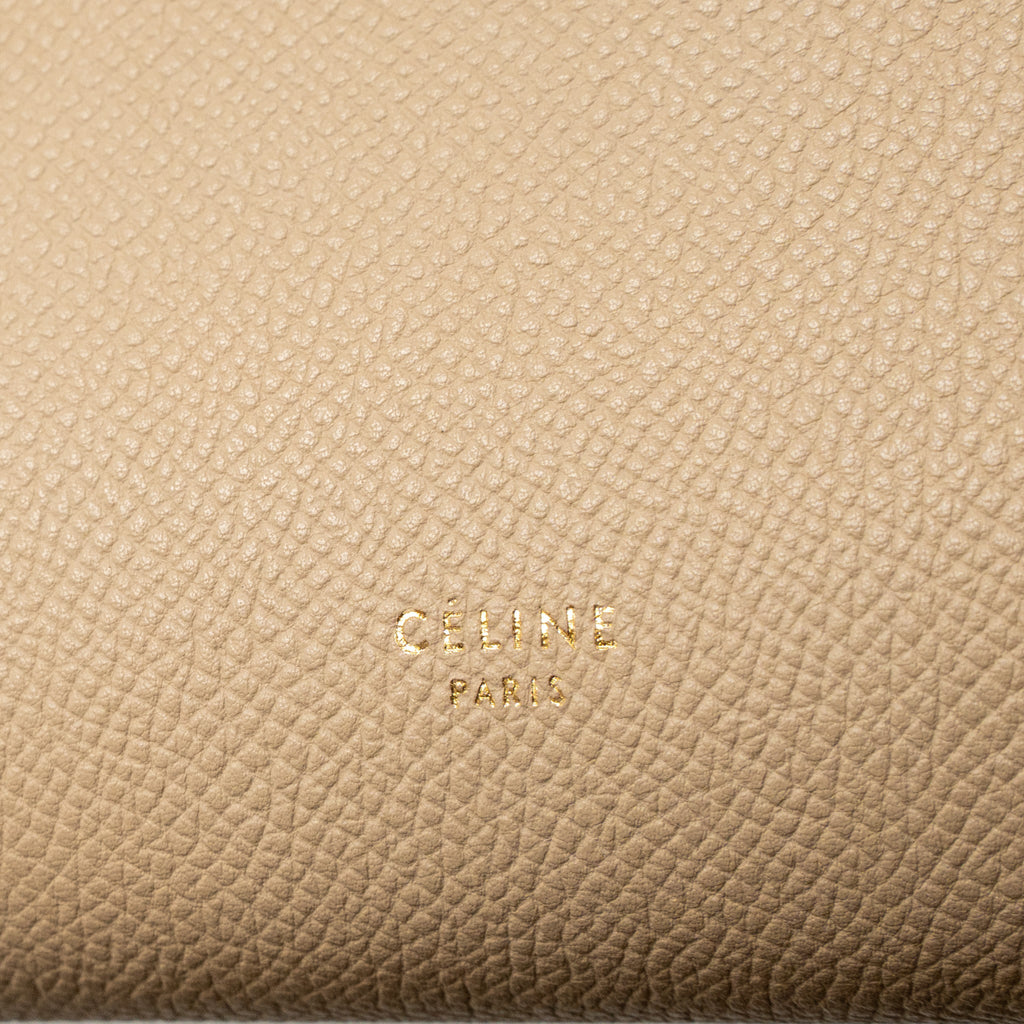 CELINE MINI BELT BAG GRAINED CALFSKIN LIGHT BEIGE GHW