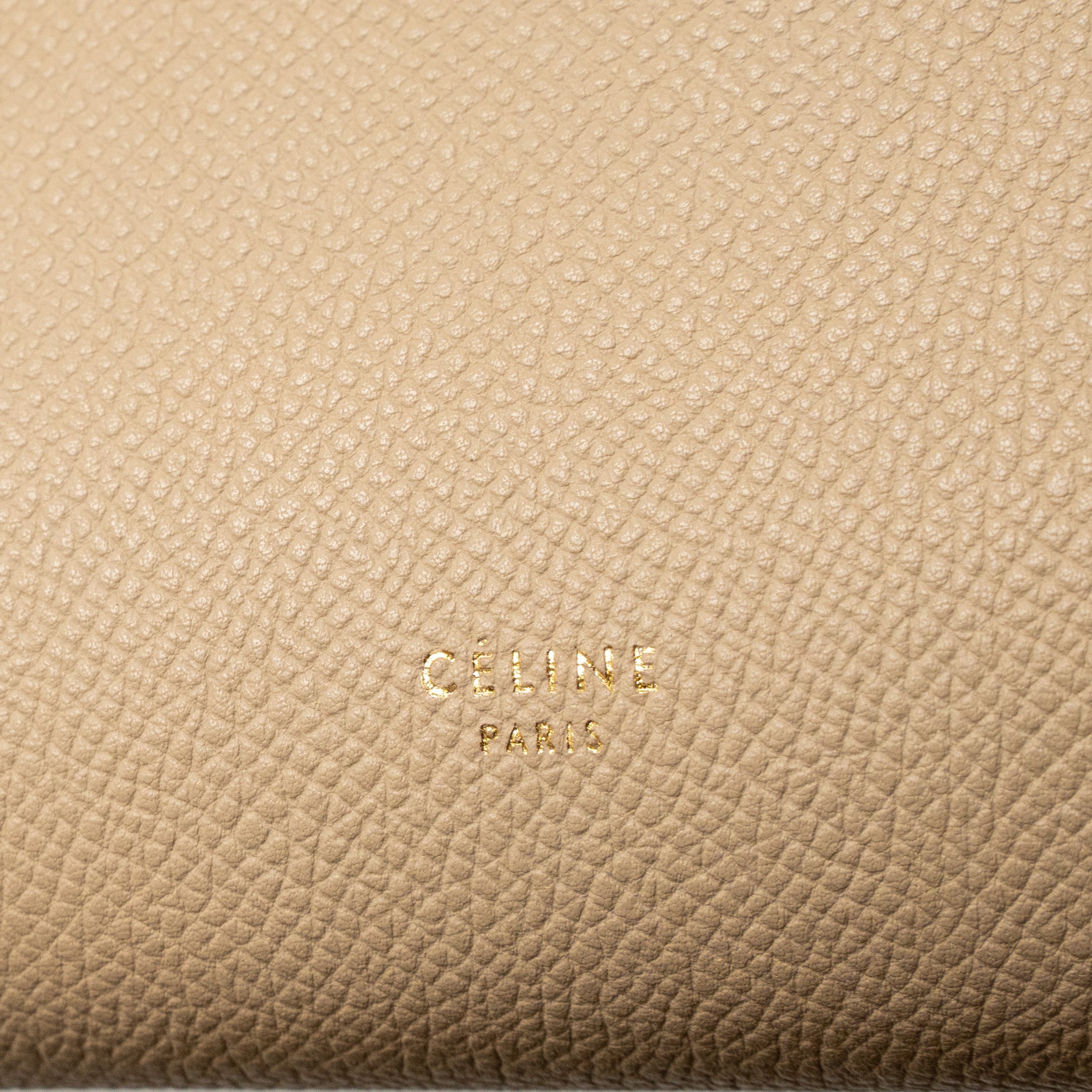CELINE MINI BELT BAG GRAINED CALFSKIN LIGHT BEIGE GHW