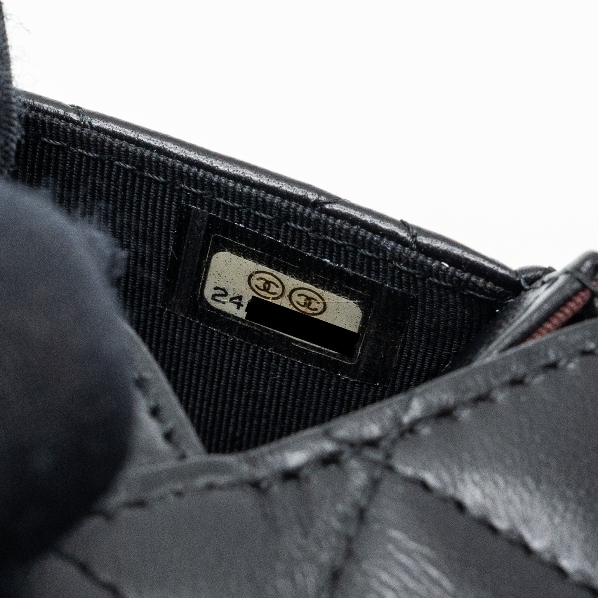 CHANEL CLASSIC FLAP CARD HOLDER LAMBSKIN BLACK SHW
