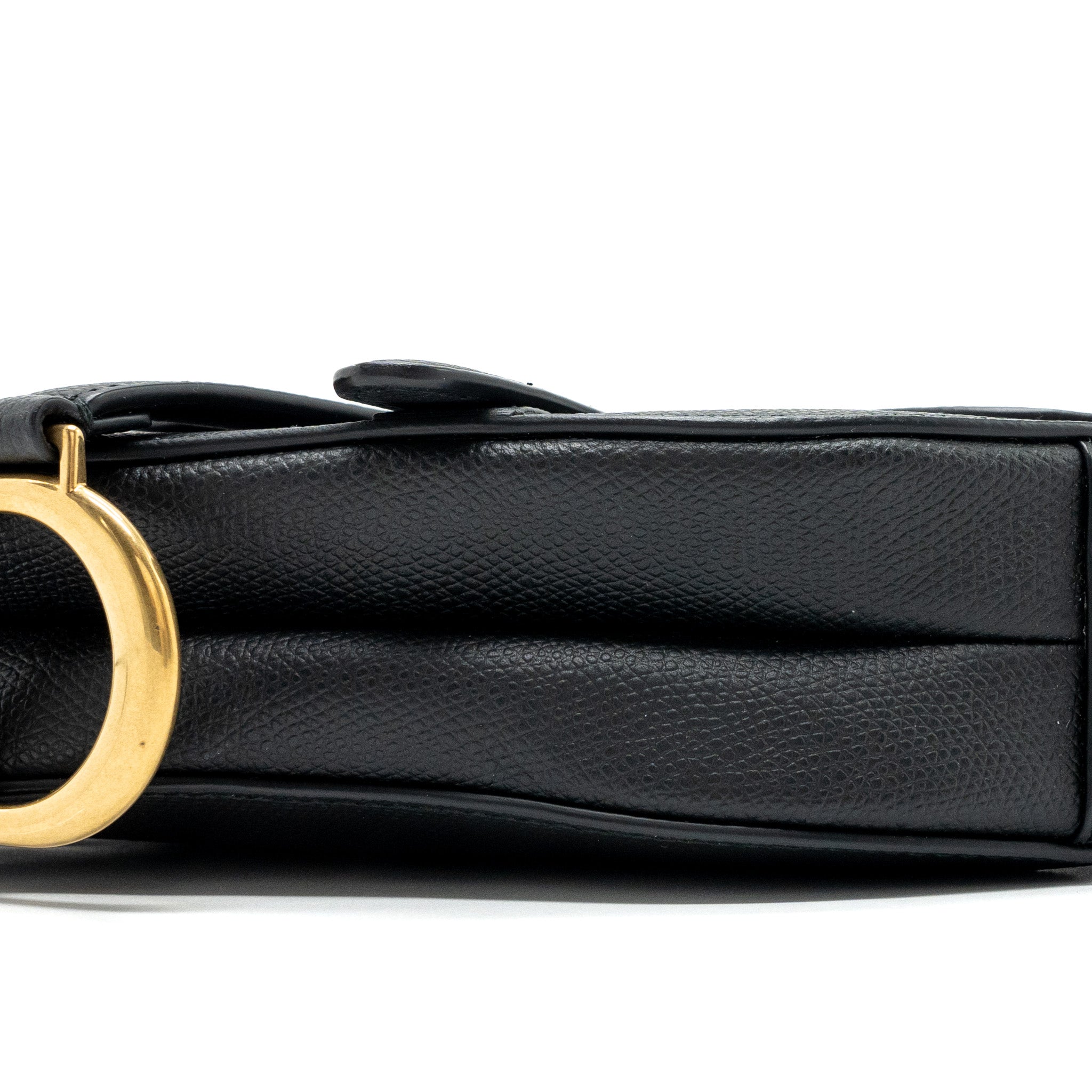 DIOR MINI SADDLE BAG CALFSKIN BLACK GHW  WITH AN EXTRA DIOR STRAP