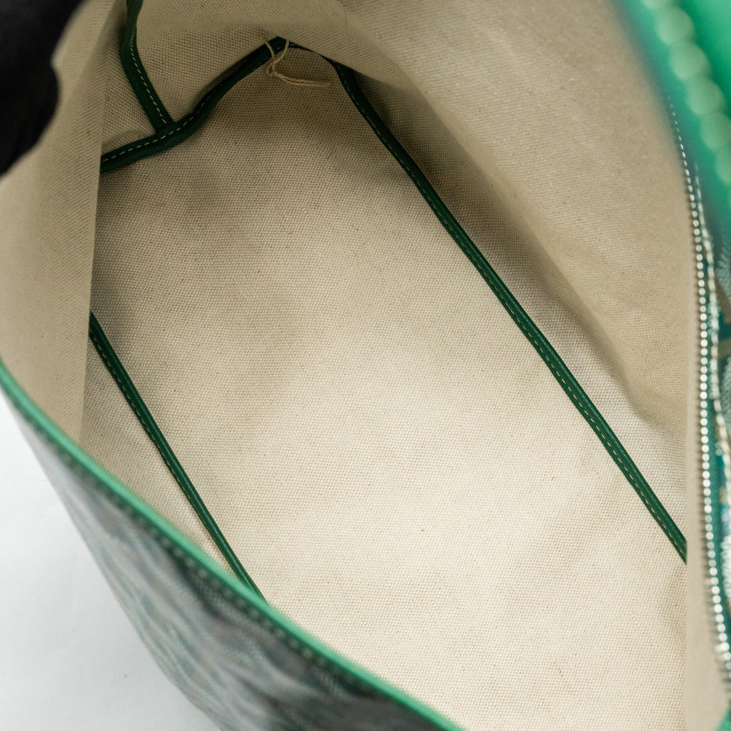GOYARD BOHEME HOBO BAG GOYARDLINE CANVAS / CALFSKIN GREEN SHW