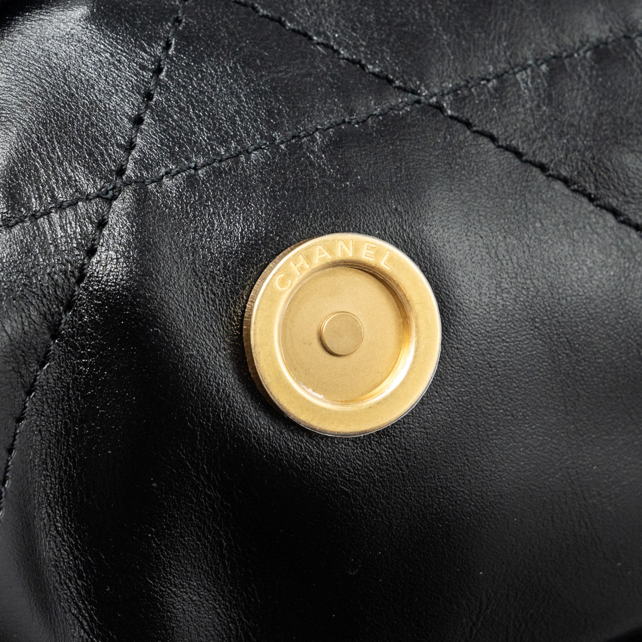 CHANEL SMALL 22 BAG CALFSKIN BLACK GHW