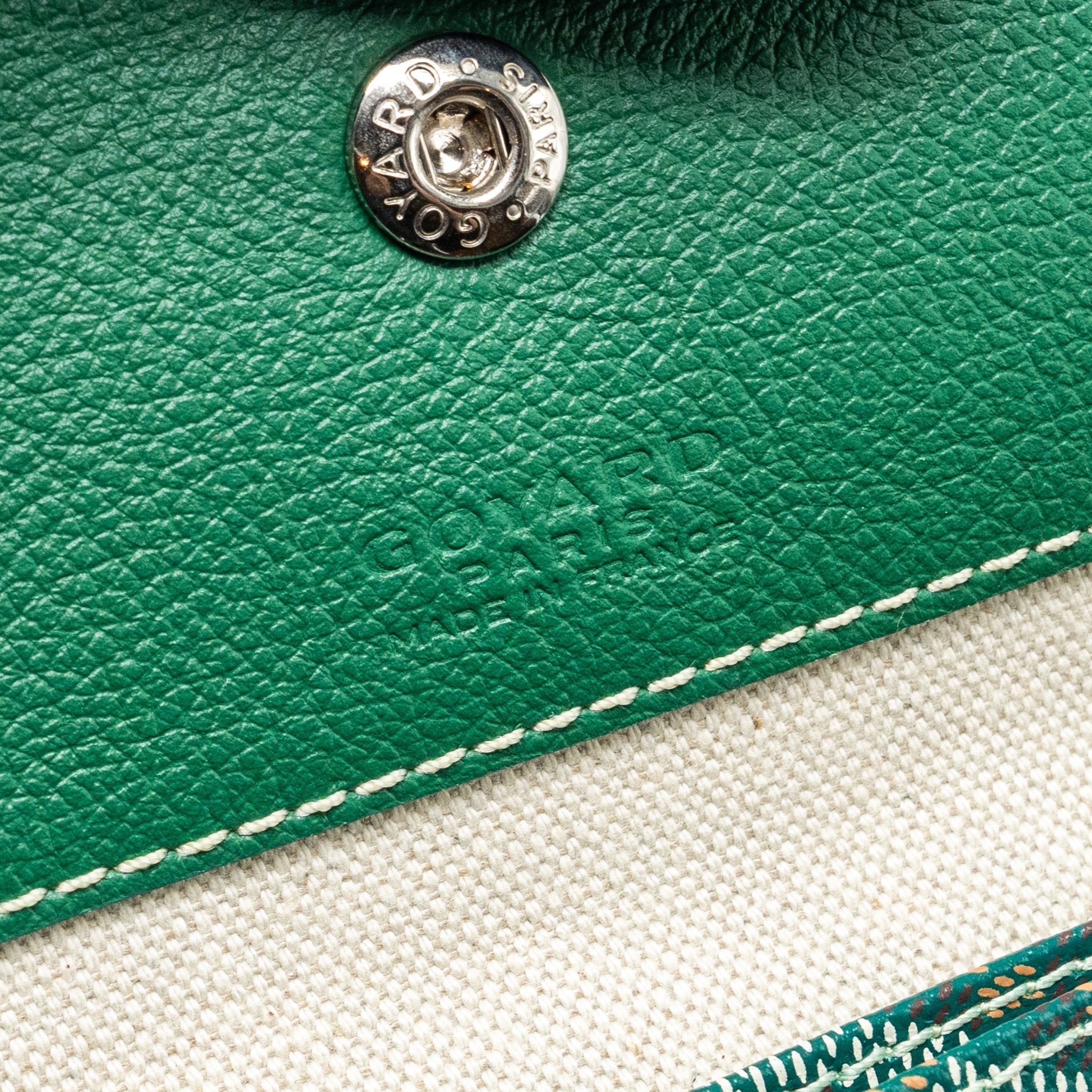 GOYARD BOHEME HOBO BAG GOYARDLINE CANVAS / CALFSKIN GREEN SHW