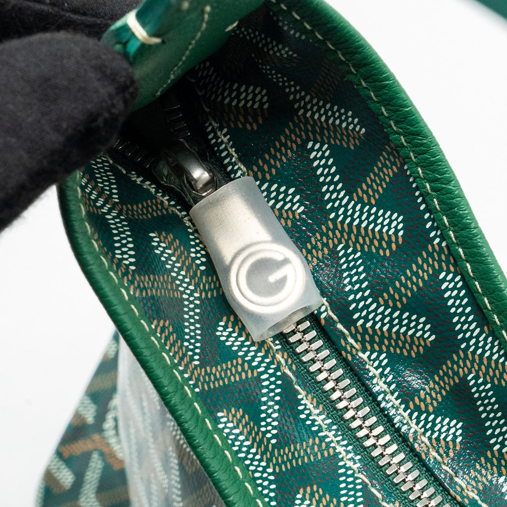GOYARD BOHEME HOBO BAG GOYARDLINE CANVAS / CALFSKIN GREEN SHW