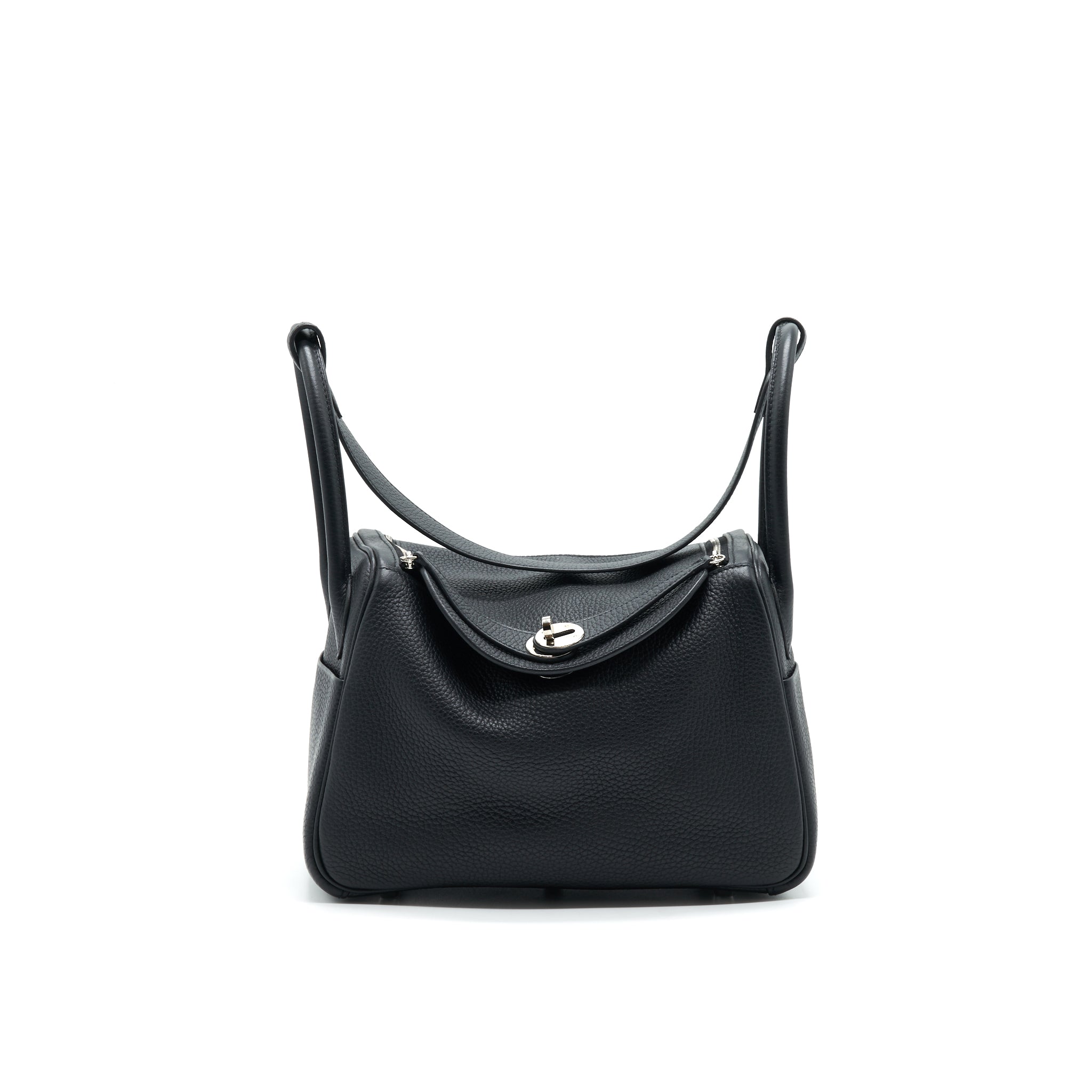 HERMES LINDY 26 BAG BLACK WITH SHW