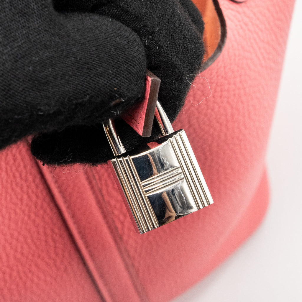 HERMES PICOTIN 22 LOCK BAG CLEMENCE ROSE AZALEE SHW