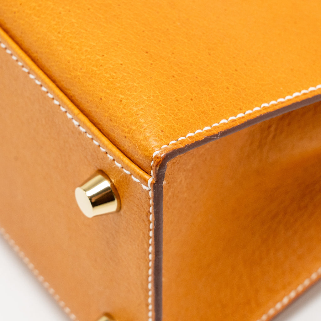 HERMES KELLY 25 PEAU DE PORC TOFFEE GHW