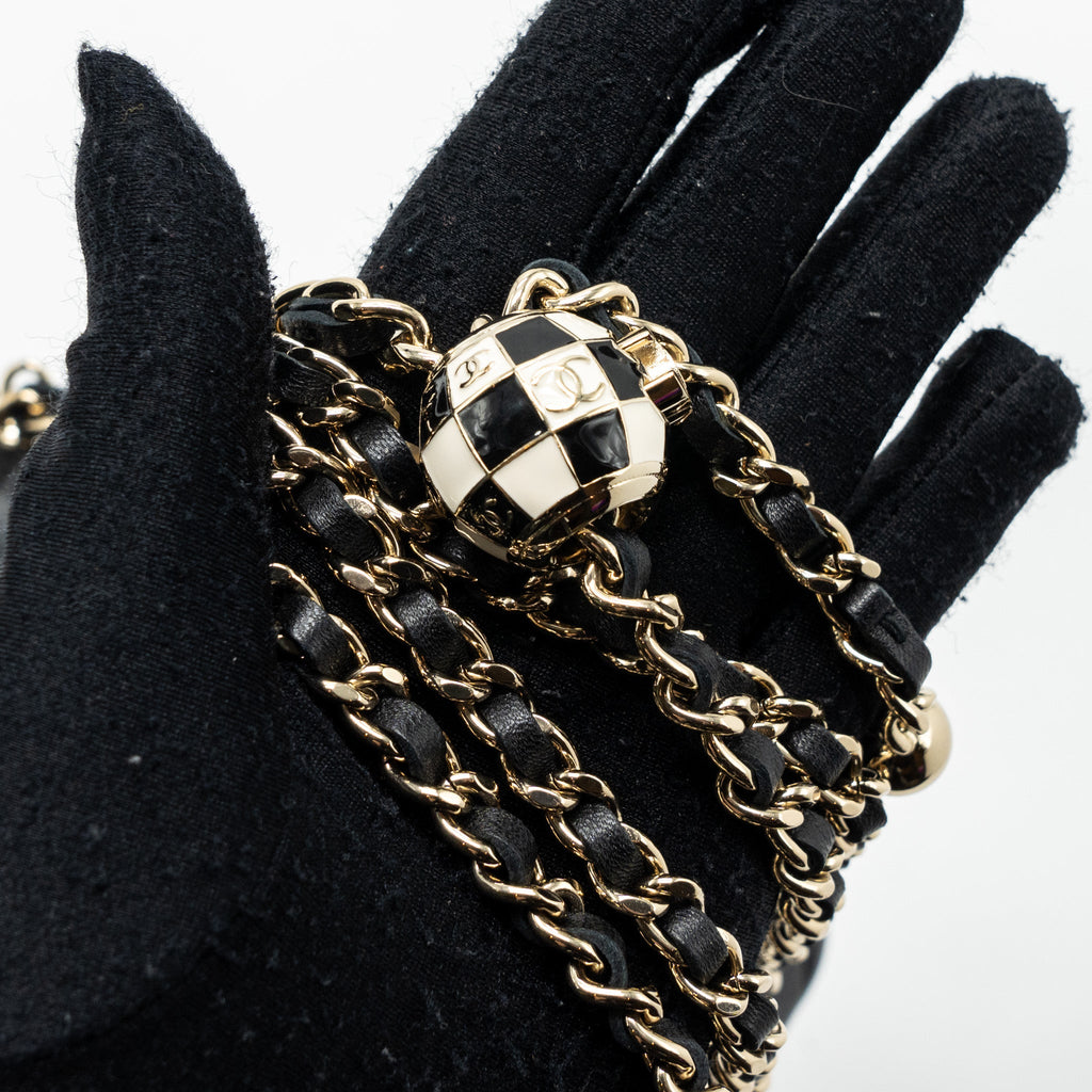 CHANEL PEARL CRUSH MINI VANITY CASE LAMBSKIN BLACK LGHW(MICROCHIP)