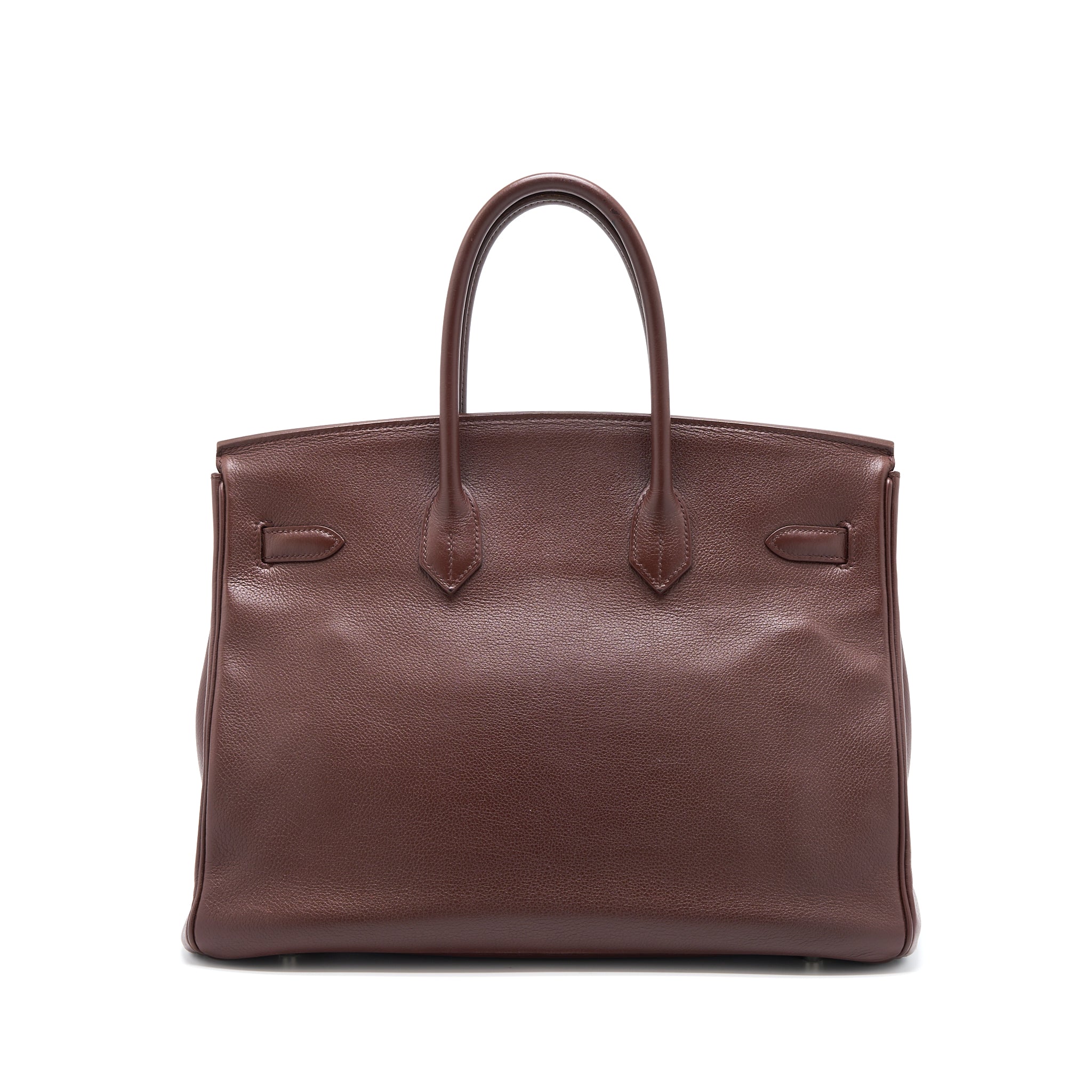 HERMES BIRKIN 35 EVERGRAIN BORDEAUX SHW