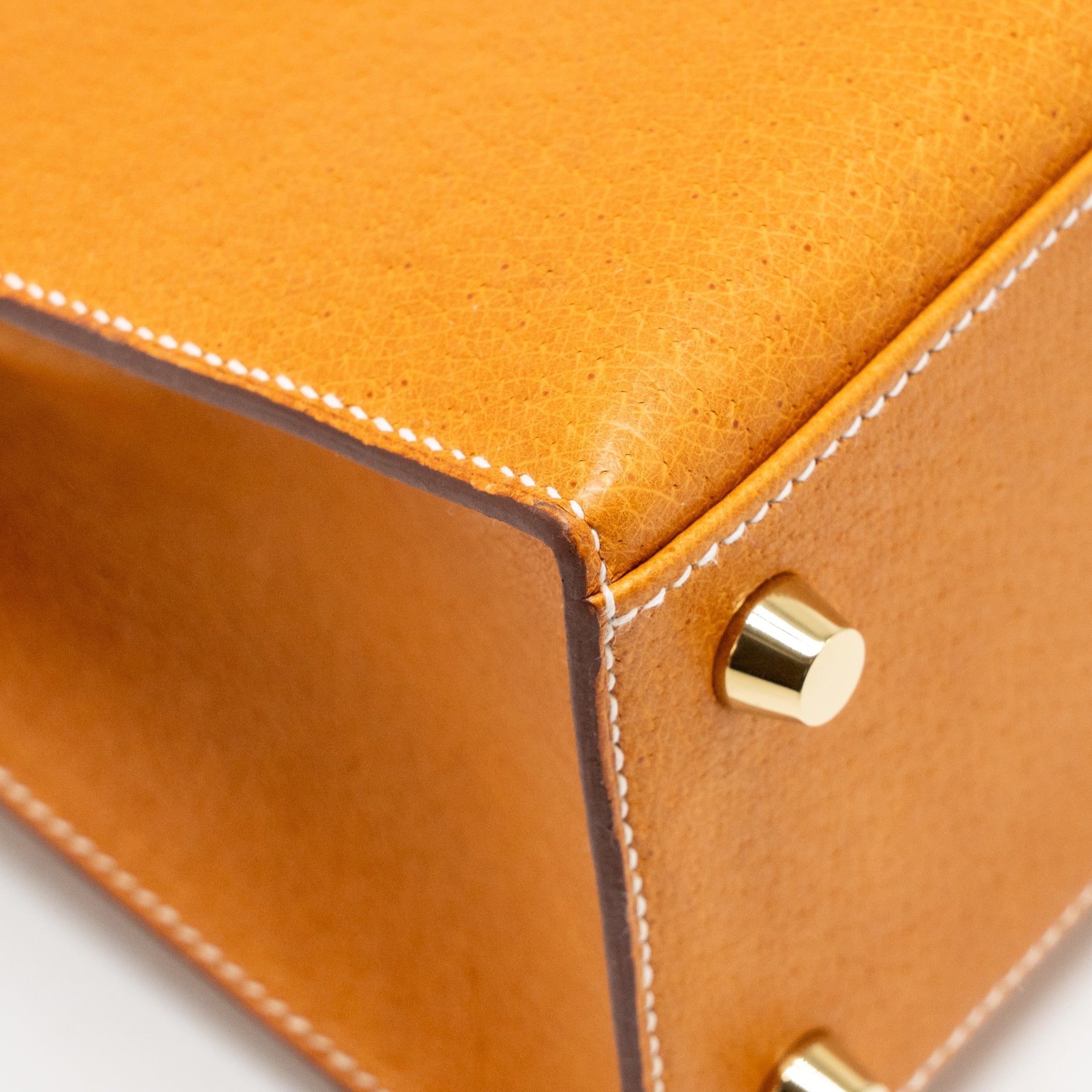 HERMES KELLY 25 PEAU DE PORC TOFFEE GHW