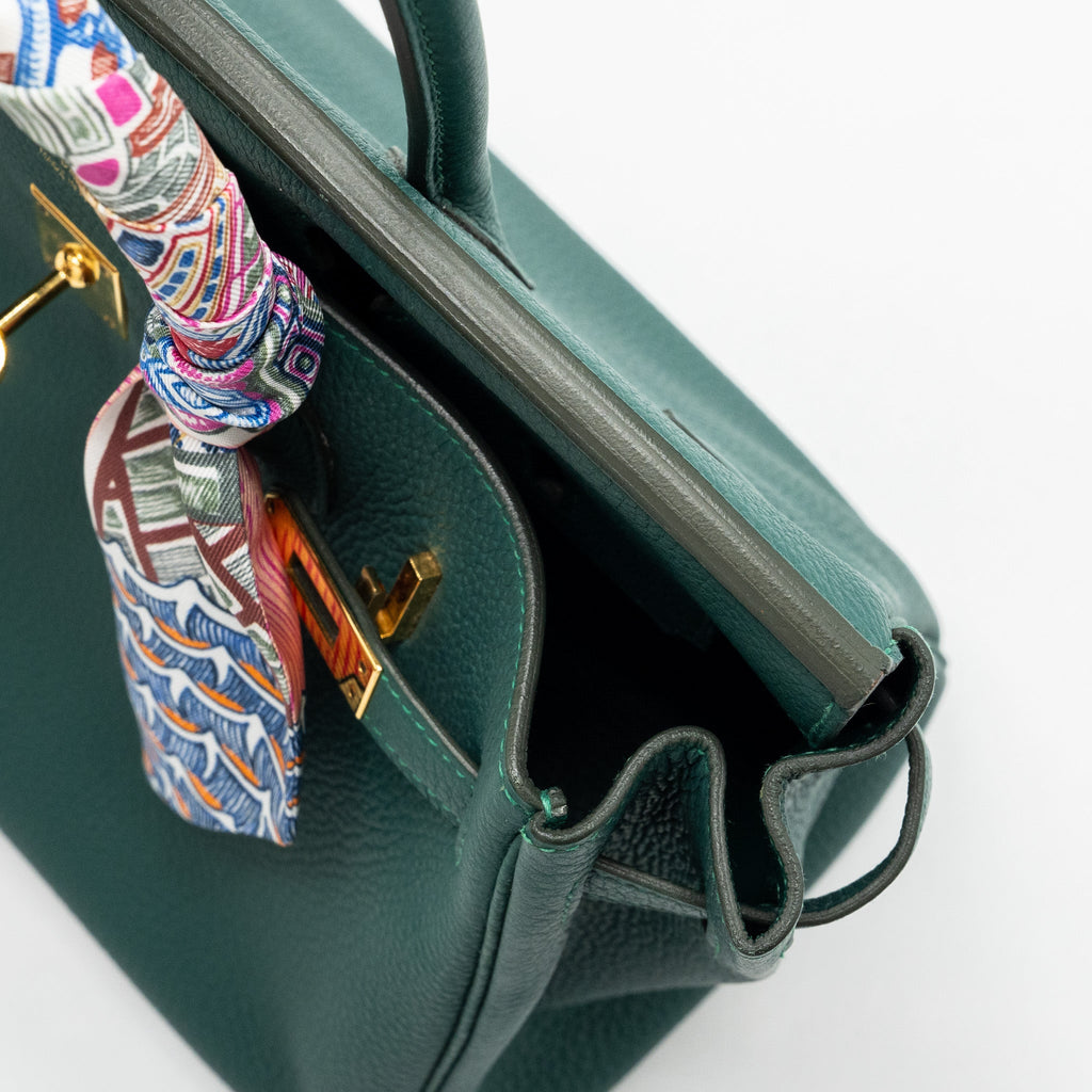 HERMES BIRKIN 25 TOGO Z6 MALACHITE GHW