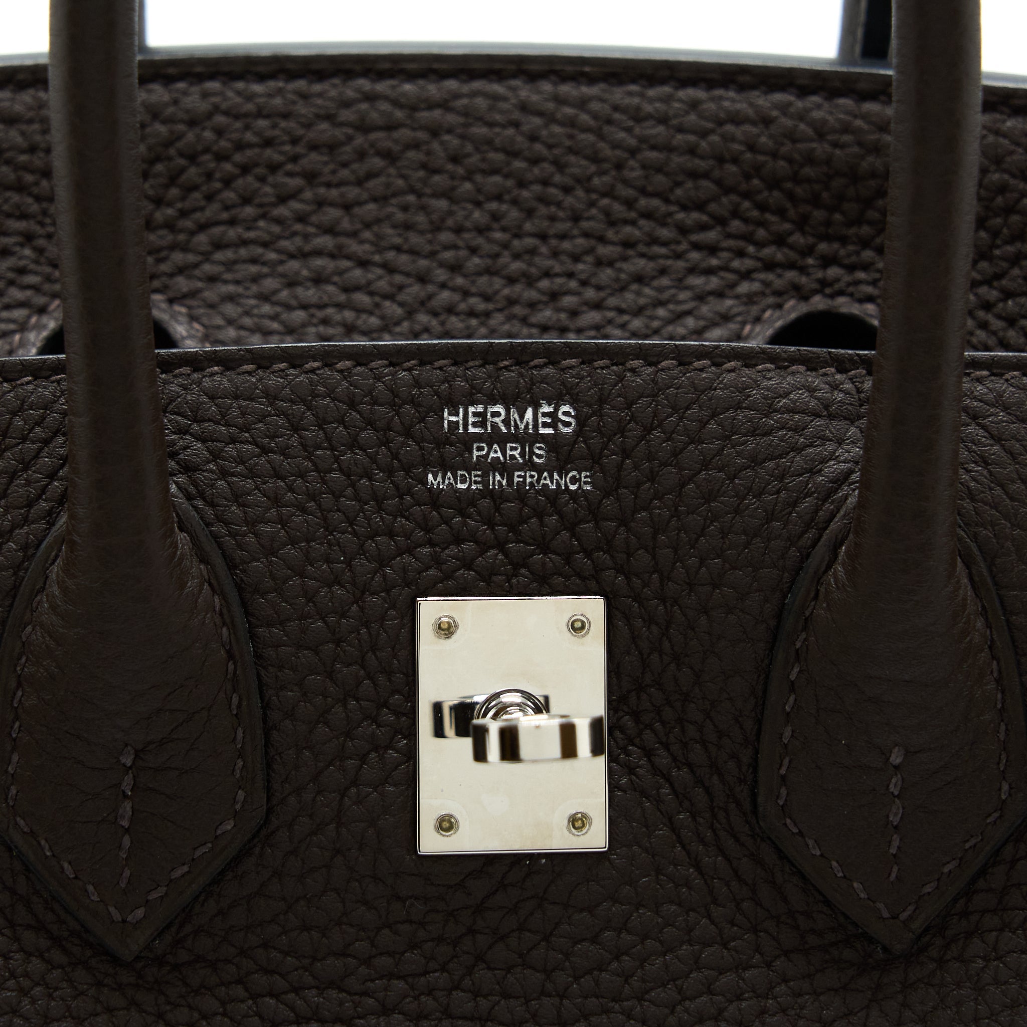 HERMES BIRKIN 25 TOGO EBENE /GOLD SHW