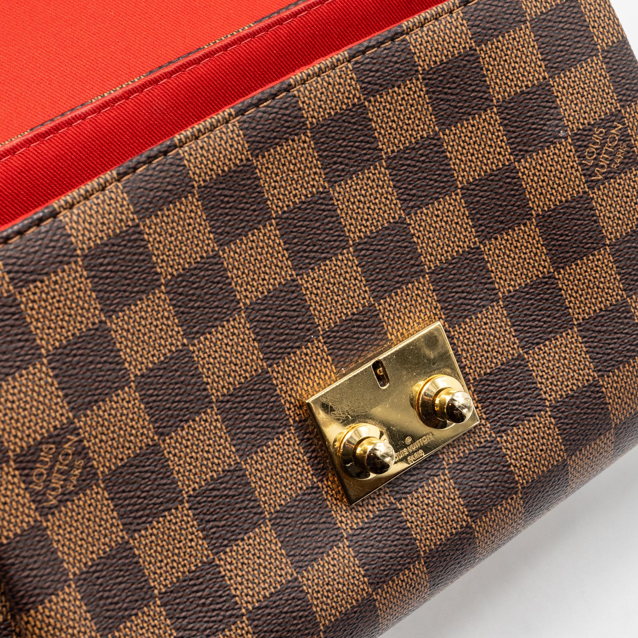 LOUIS VUITTON CROISETTE DAMIER EBENE CANVAS GHW