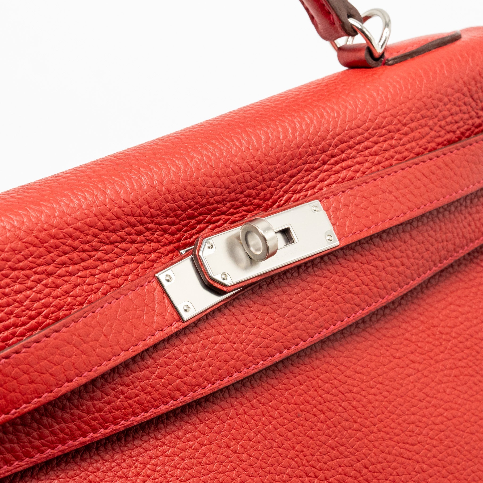 HERMES KELLY 32 CLEMENCE RED SHW