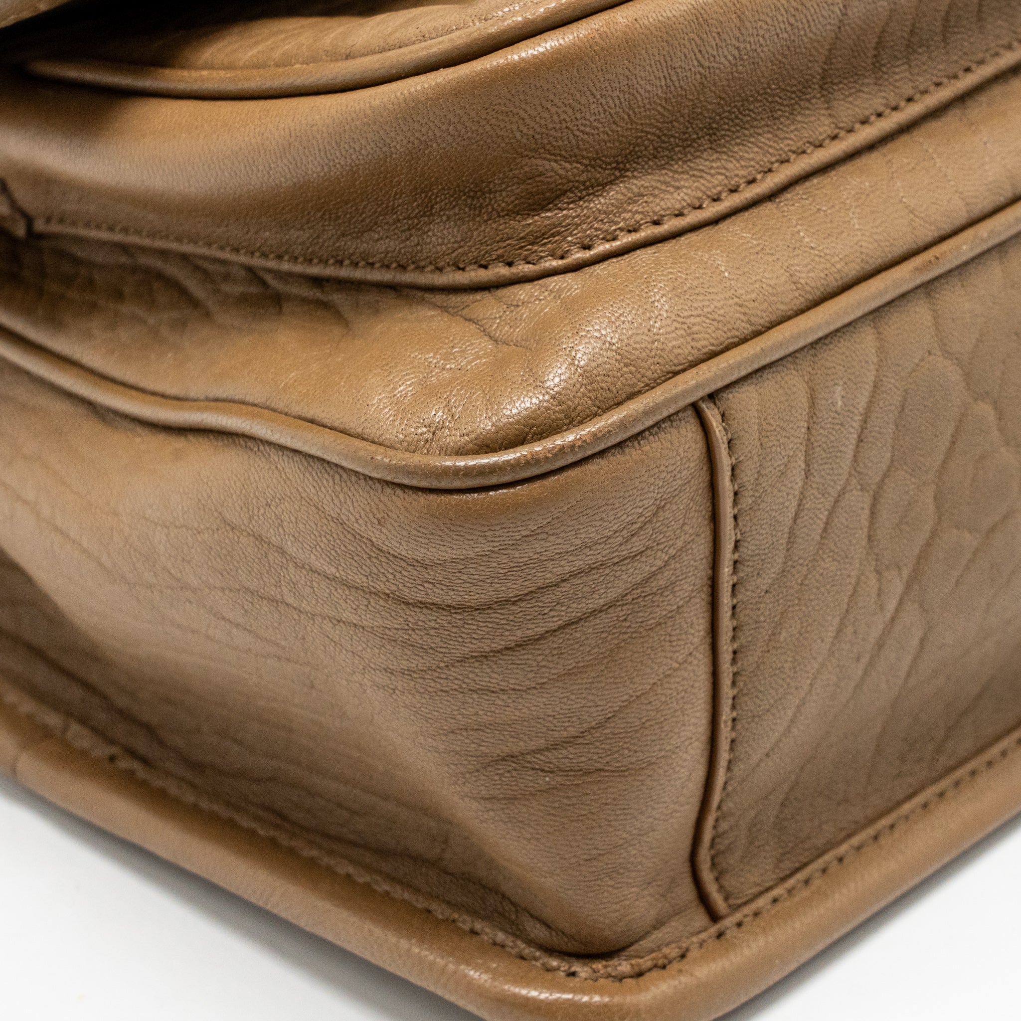 SAINT LAURENT/YSL NIKI BABY GRAINED LAMBSKIN DARK CORK GHW