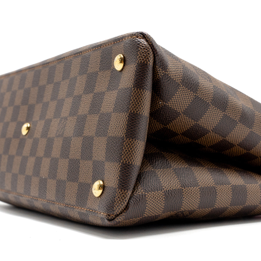 LOUIS VUITTON TOP HANDLE CROSSBODY BAG DAMIER EBENE GHW