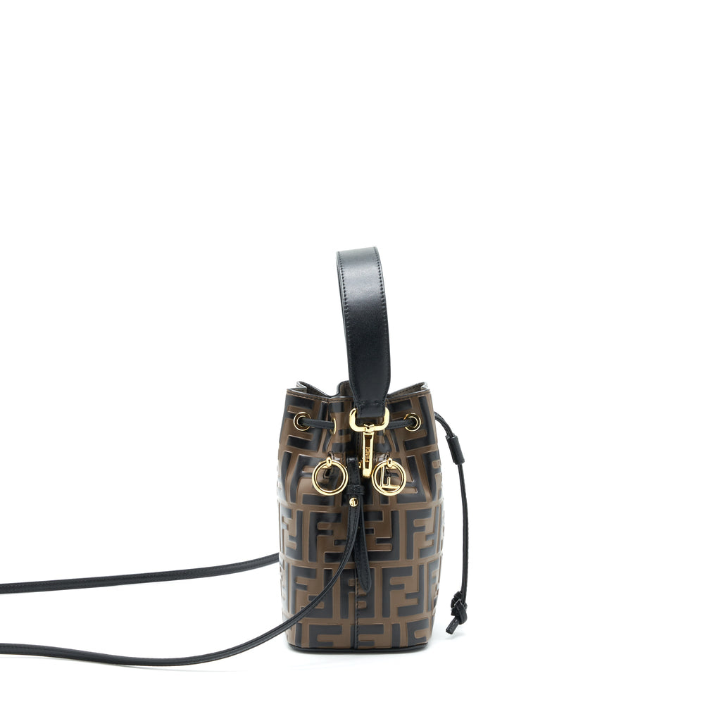 FENDI MON TRESOR MINI BUCKET BROWN GHW