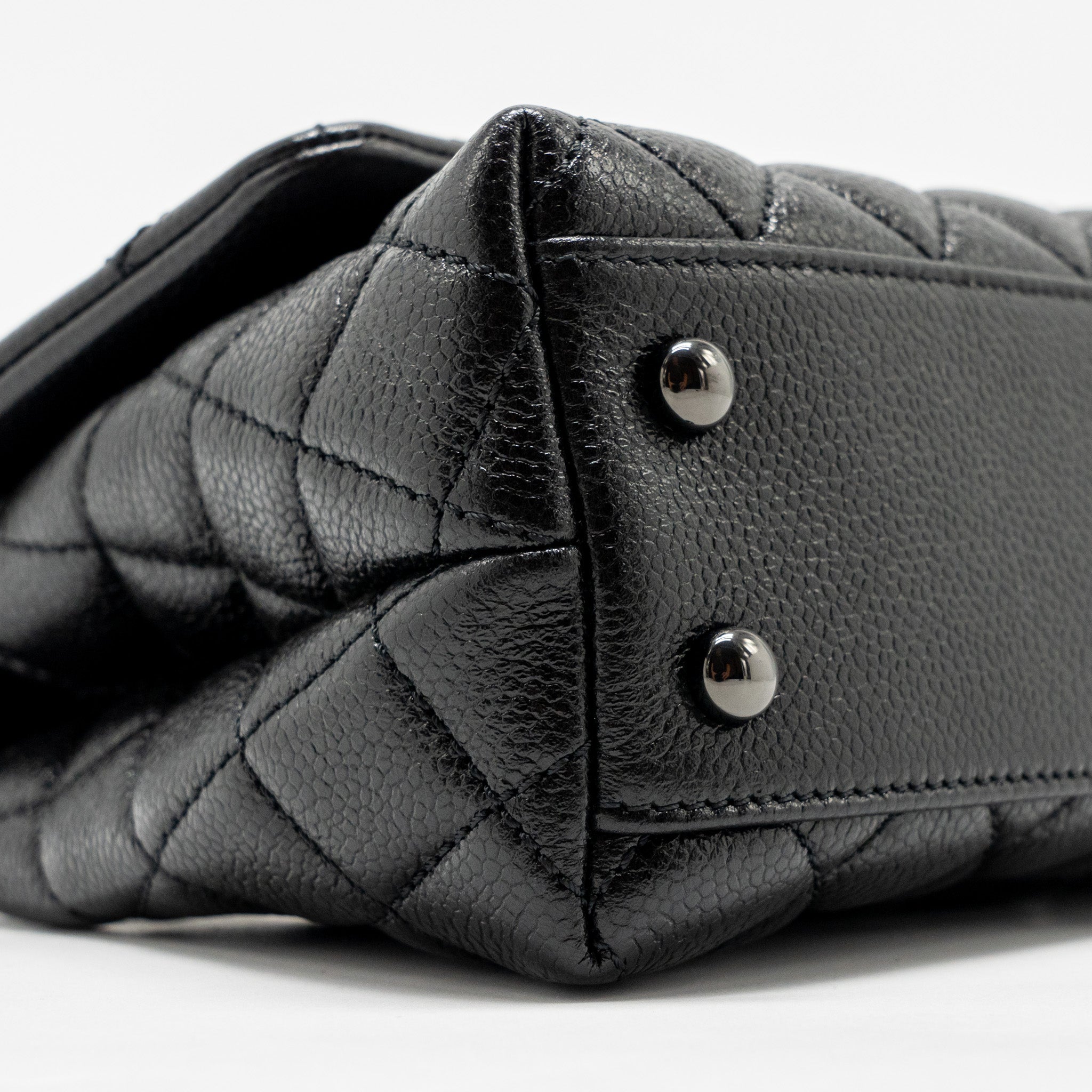 CHANEL SMALL COCO HANDLE CAVIAR SO BLACK
