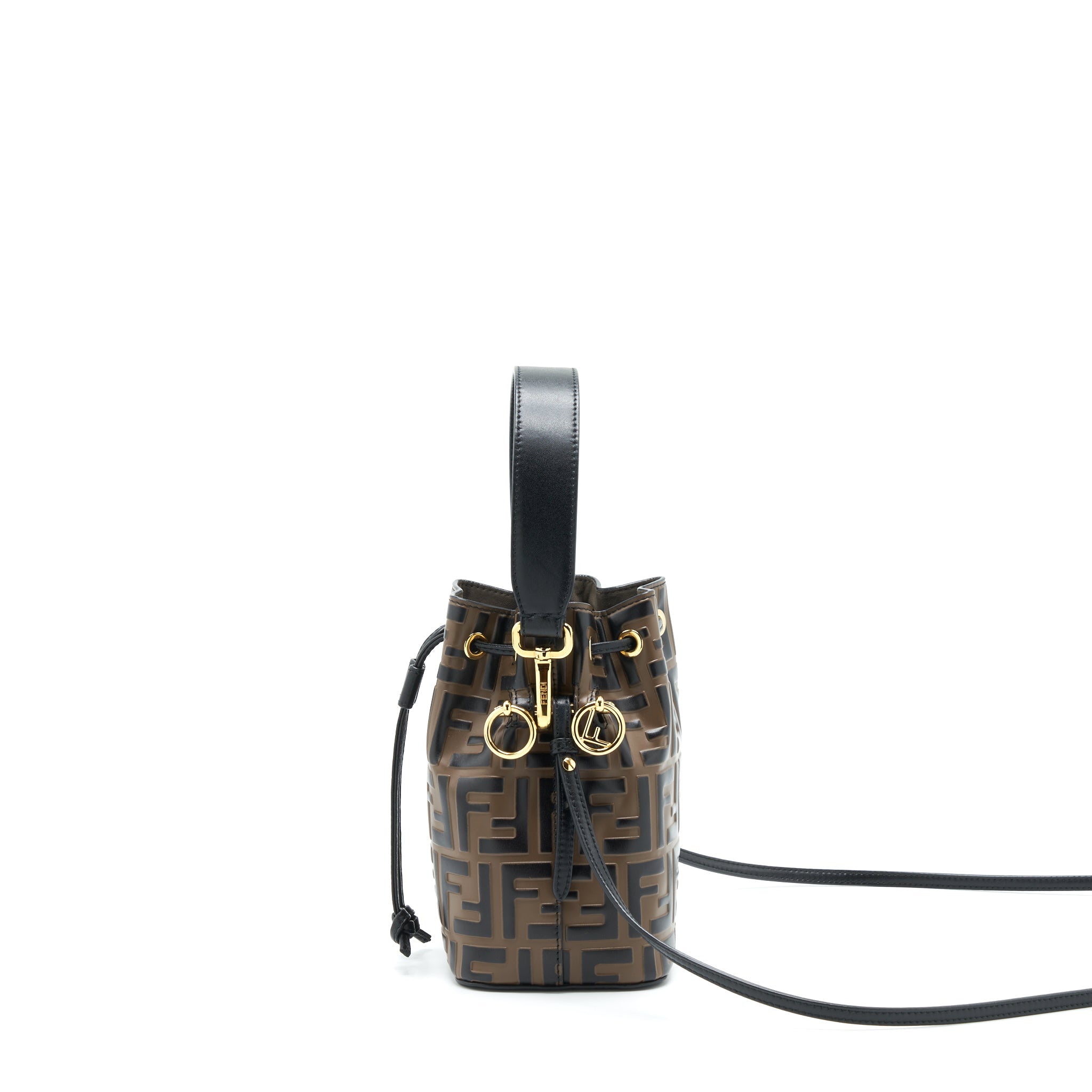 FENDI MON TRESOR MINI BUCKET BROWN GHW