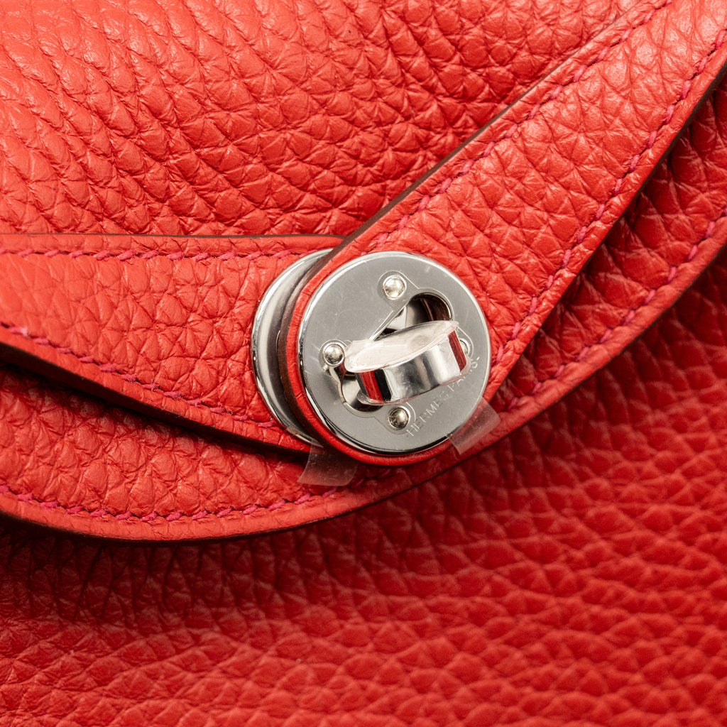 HERMES MINI LINDY CLEMENCE VERMILLON SHW