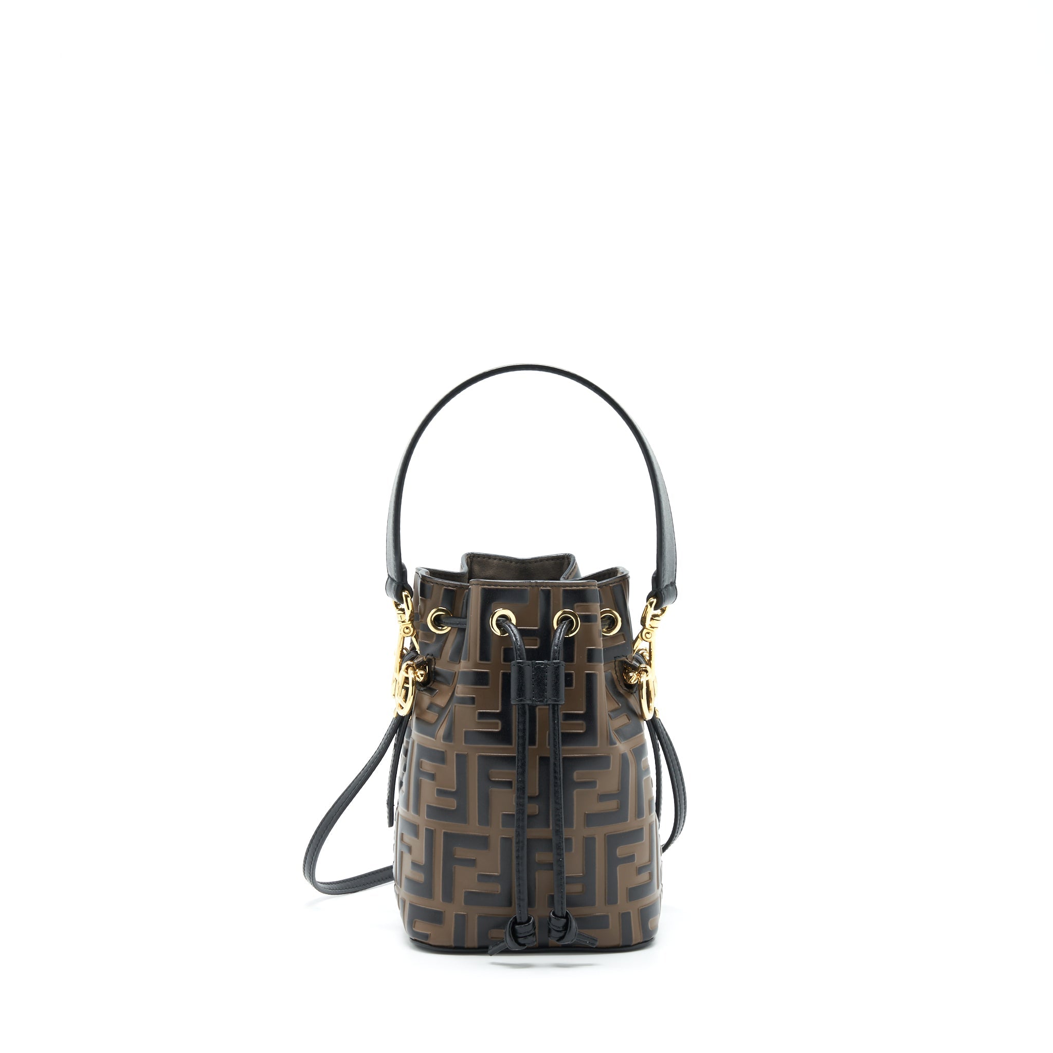 FENDI MON TRESOR MINI BUCKET BROWN GHW