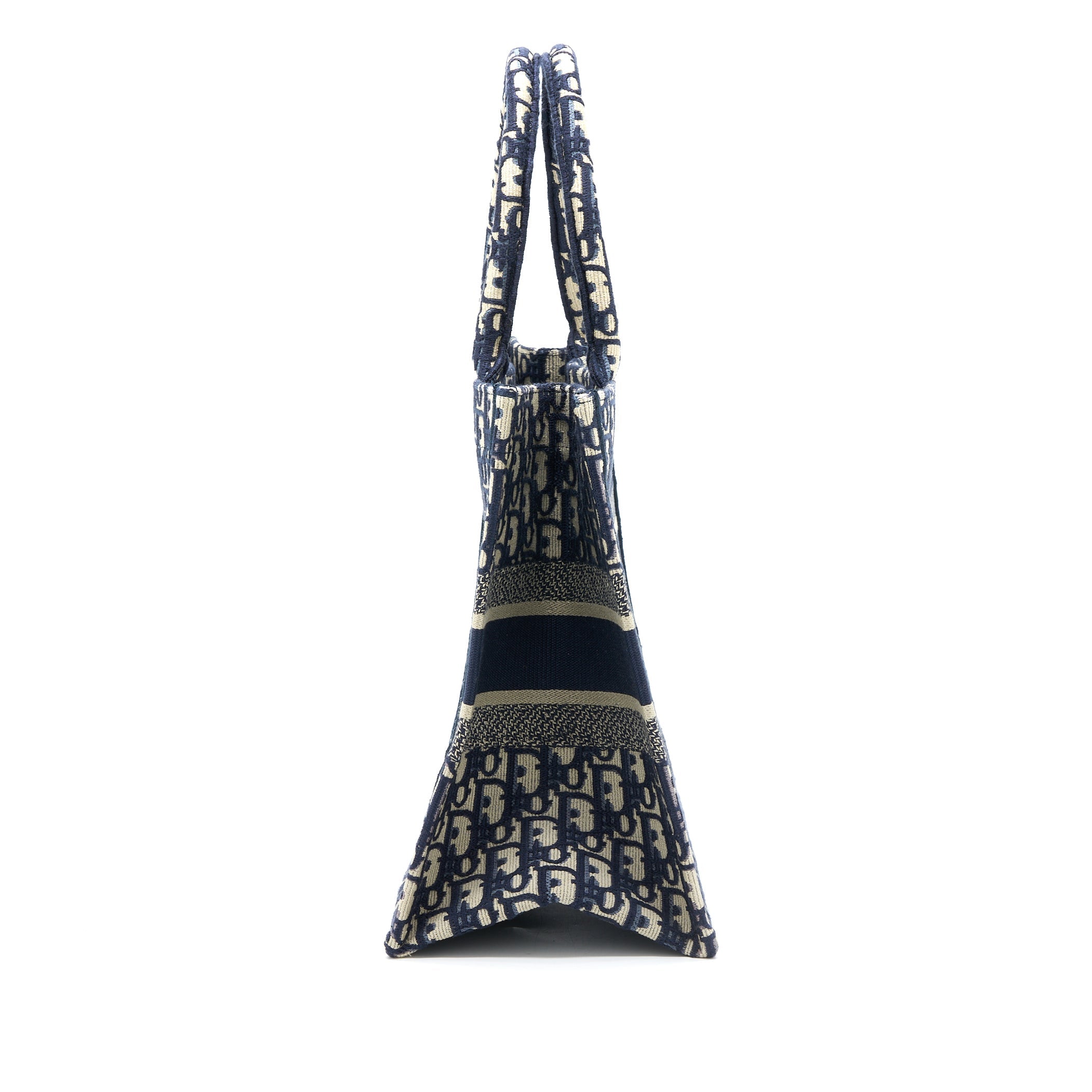 DIOR MEDIUM BOOK TOTE BLUE OBLIQUE EMBROIDERY