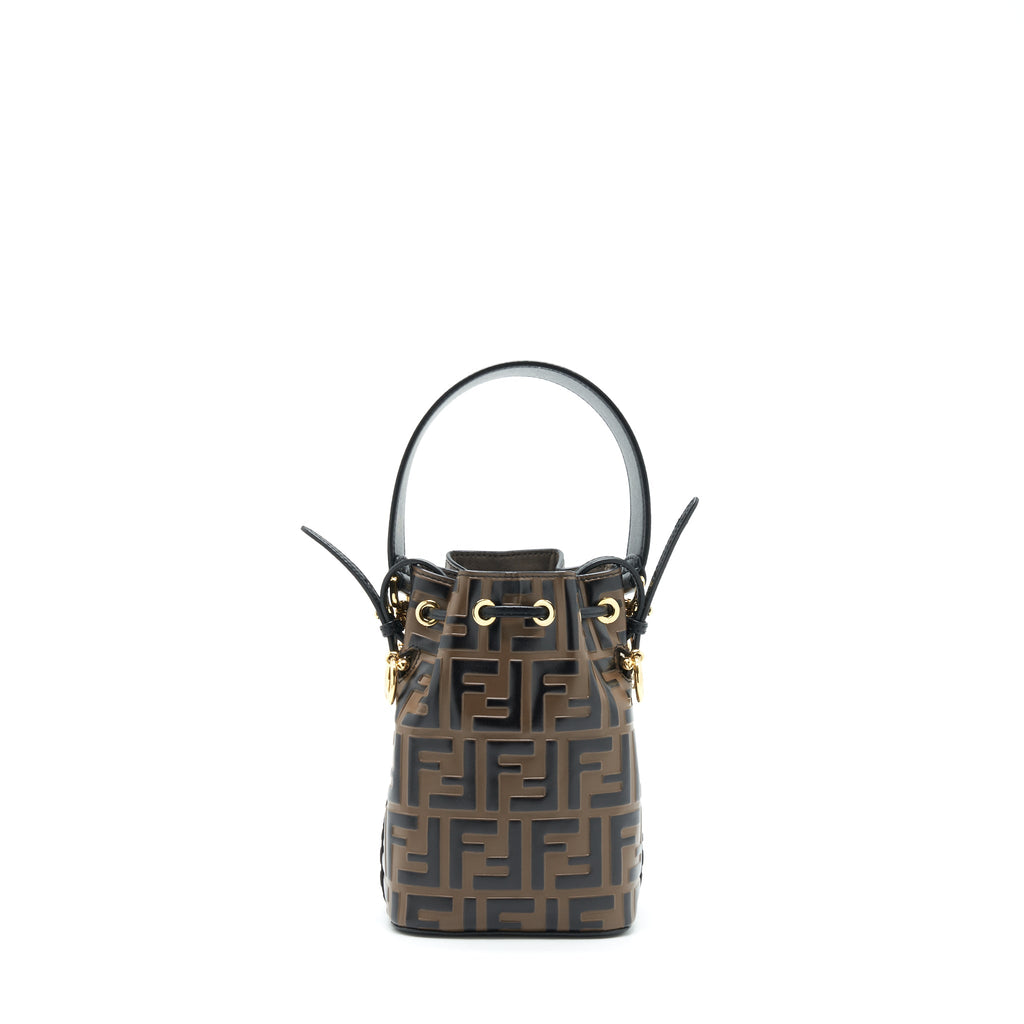FENDI MON TRESOR MINI BUCKET BROWN GHW