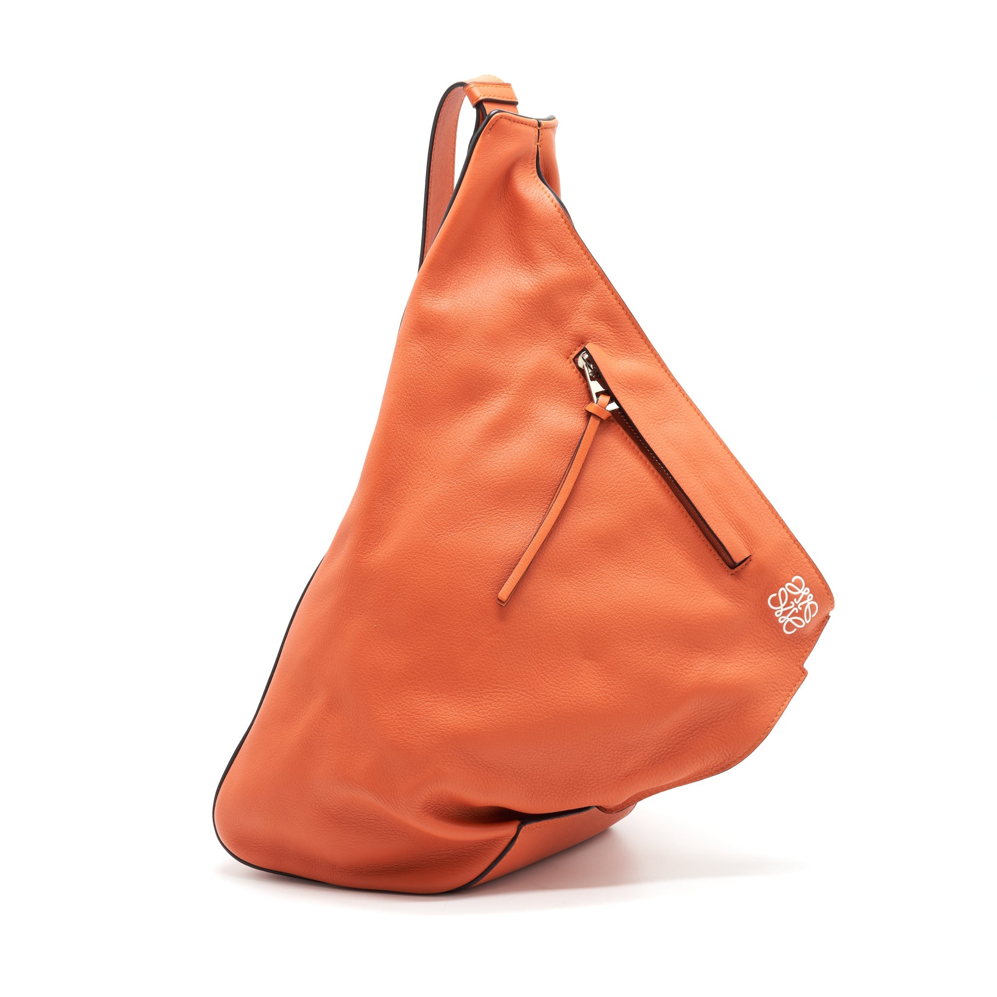 LOEWE ANTON SLING IN SOFT GRAINED CALFSKIN IN PUMPKIN