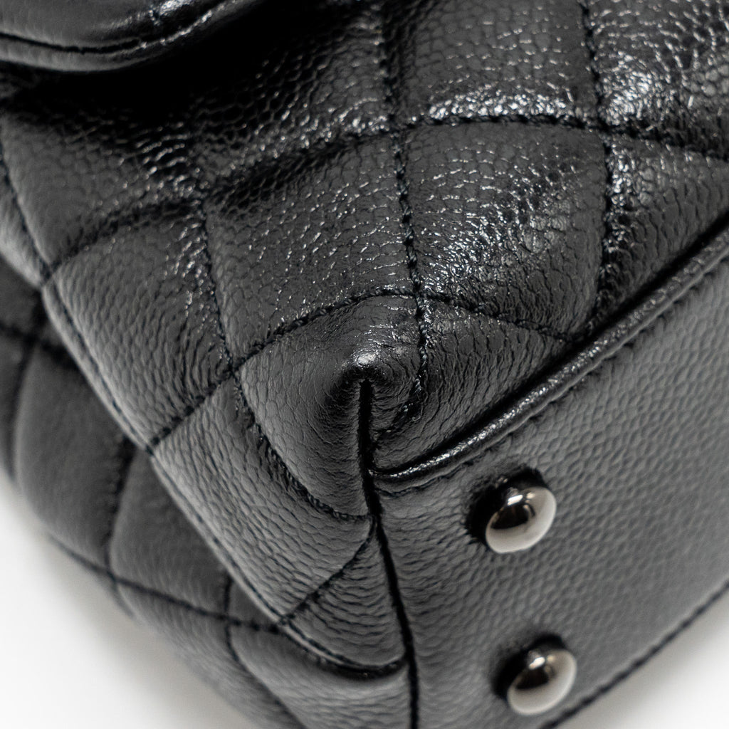 CHANEL SMALL COCO HANDLE CAVIAR SO BLACK