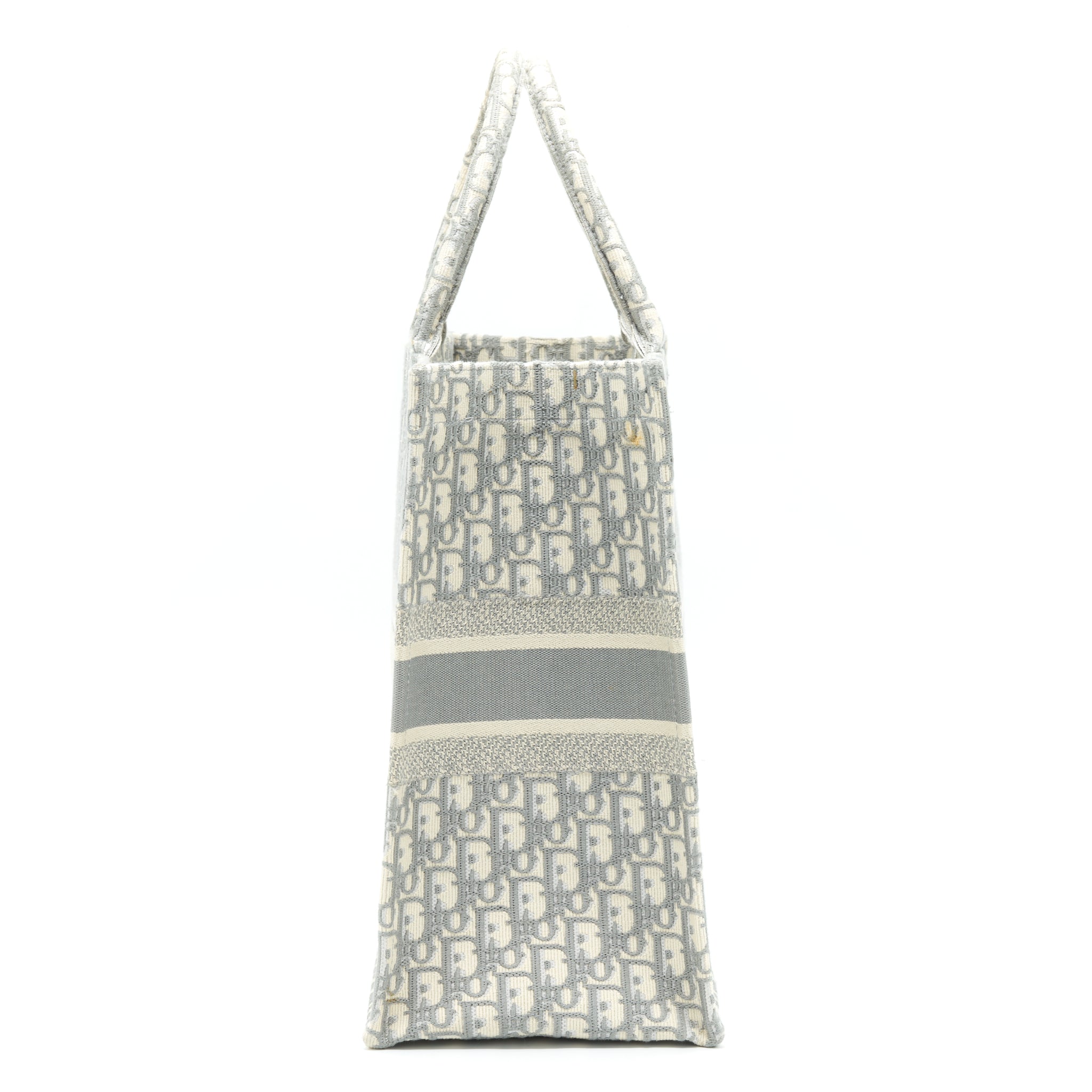 DIOR LARGE DIOR BOOK TOTE GREY OBLIQUE EMBROIDERY