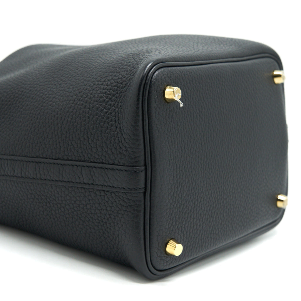 HERMES PICOTIN 18 LOCK BAG BLACK GHW