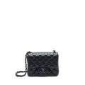 CHANEL MINI SQUARE FLAP BAG LAMBSKIN SO BLACK