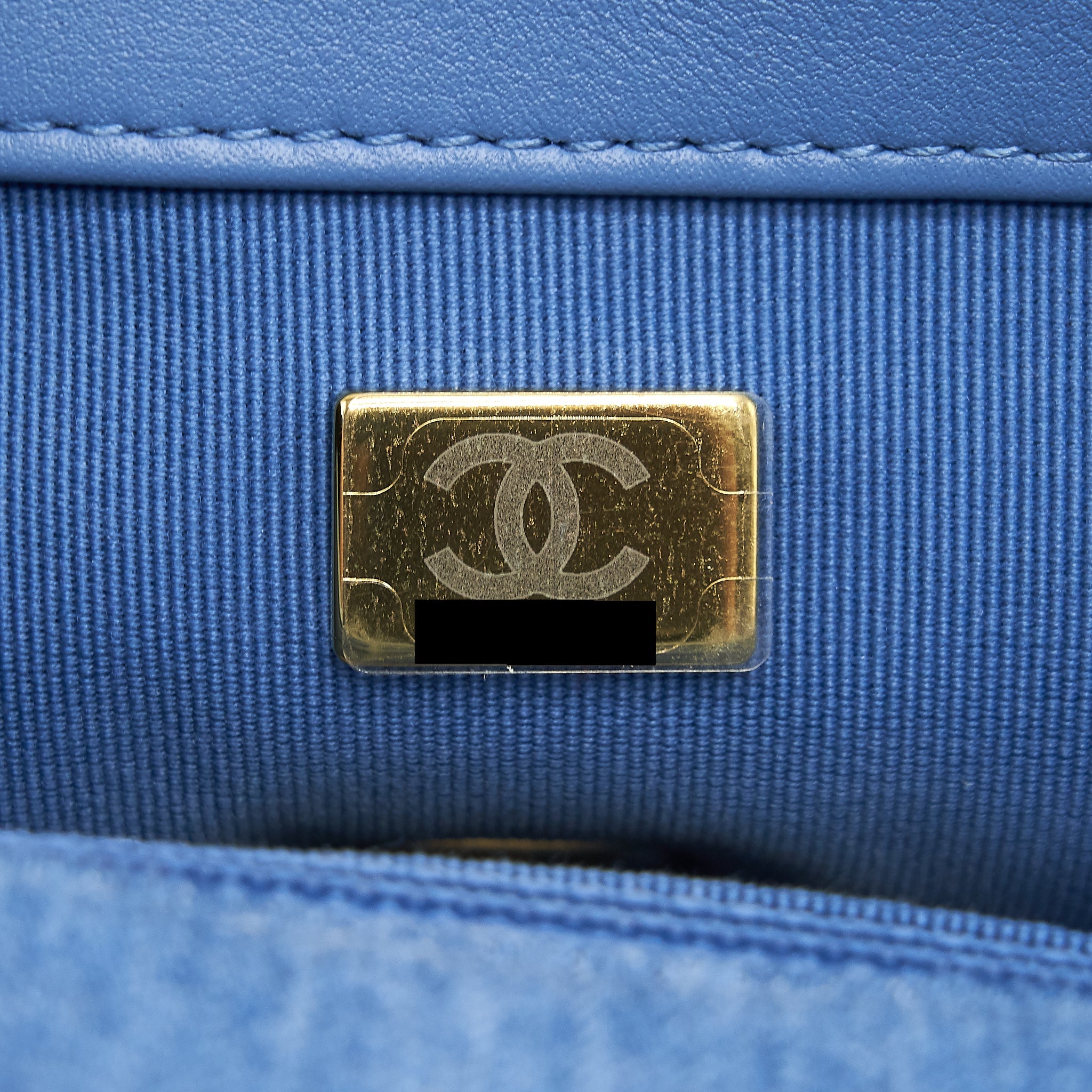 CHANEL 22P DENIM SMALL 19 BAG LIGHT BLUE GOLD/SLIVER HARDWARE