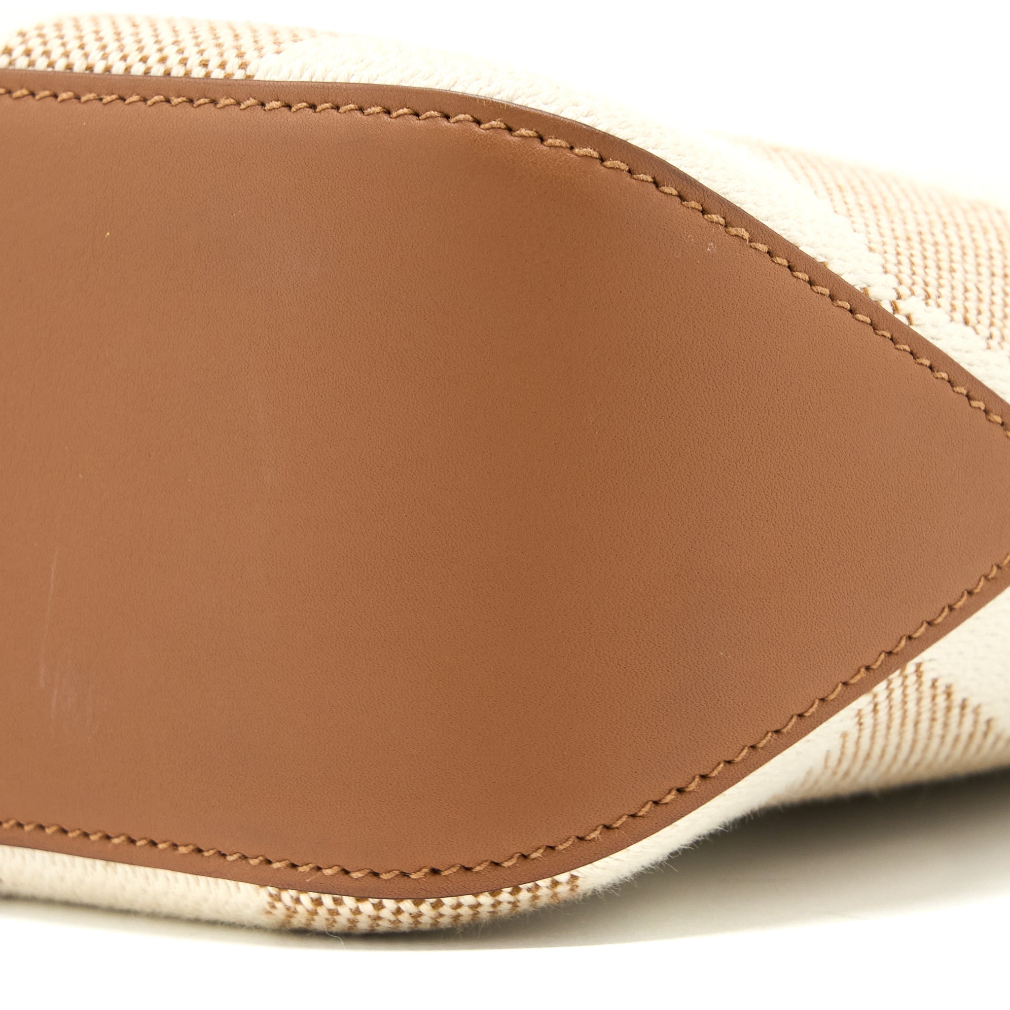 HERMES CABAS H EN BIAIS 27 BAG ECRE-NATUREL/GOLD