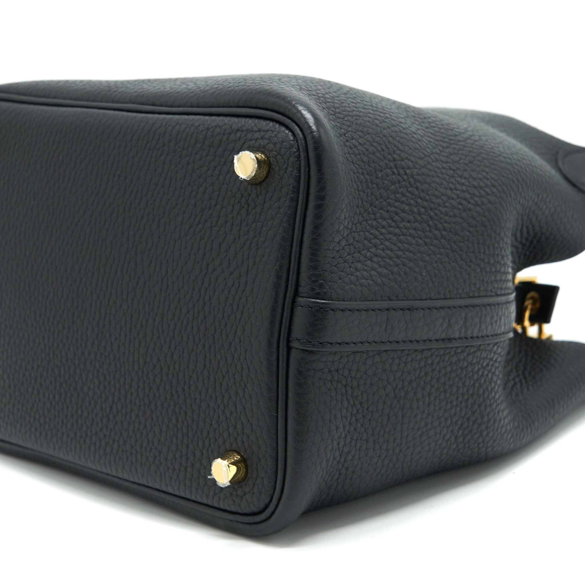 HERMES PICOTIN 18 LOCK BAG BLACK GHW