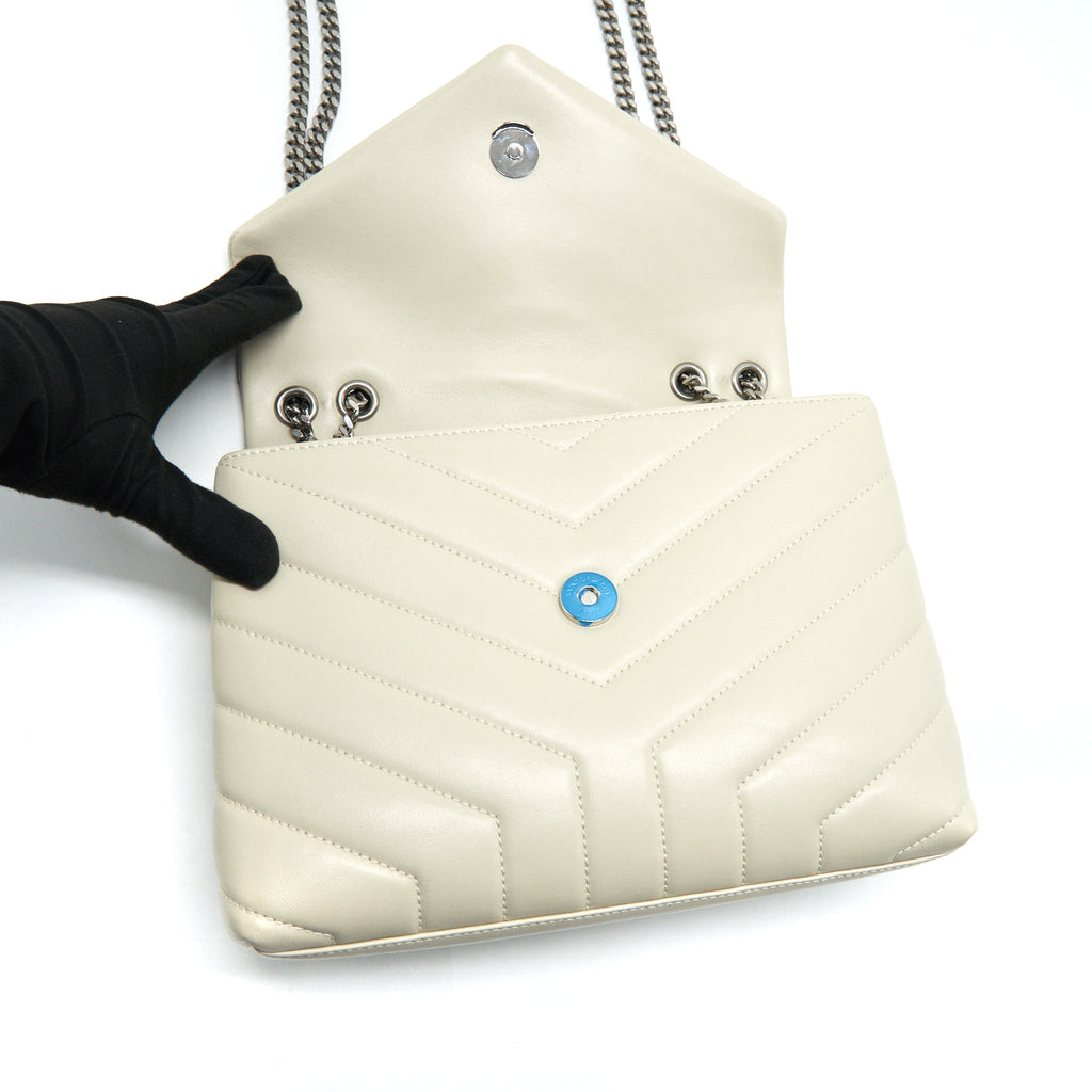 SAINT LAUTENT SMALL LOU LOU BAG BEIGE