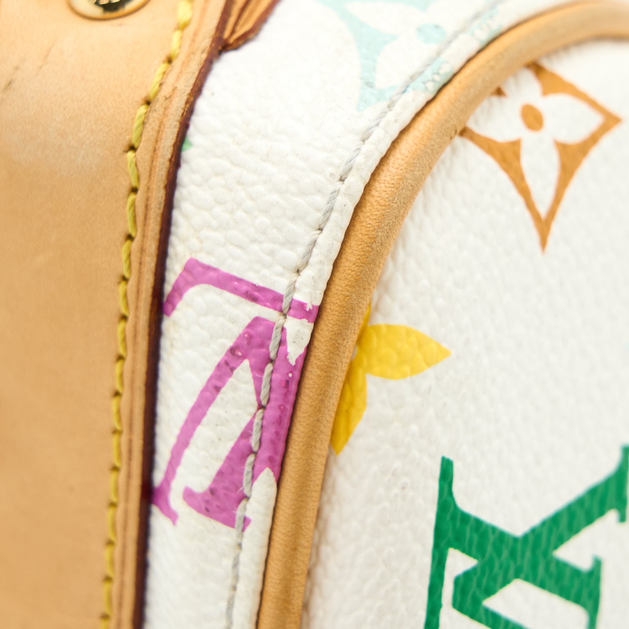 LOUIS VUITTON VINTAGE BOWLING BAG MONOGRAM CANVAS WHITE/MULTICOLOUR GHW
