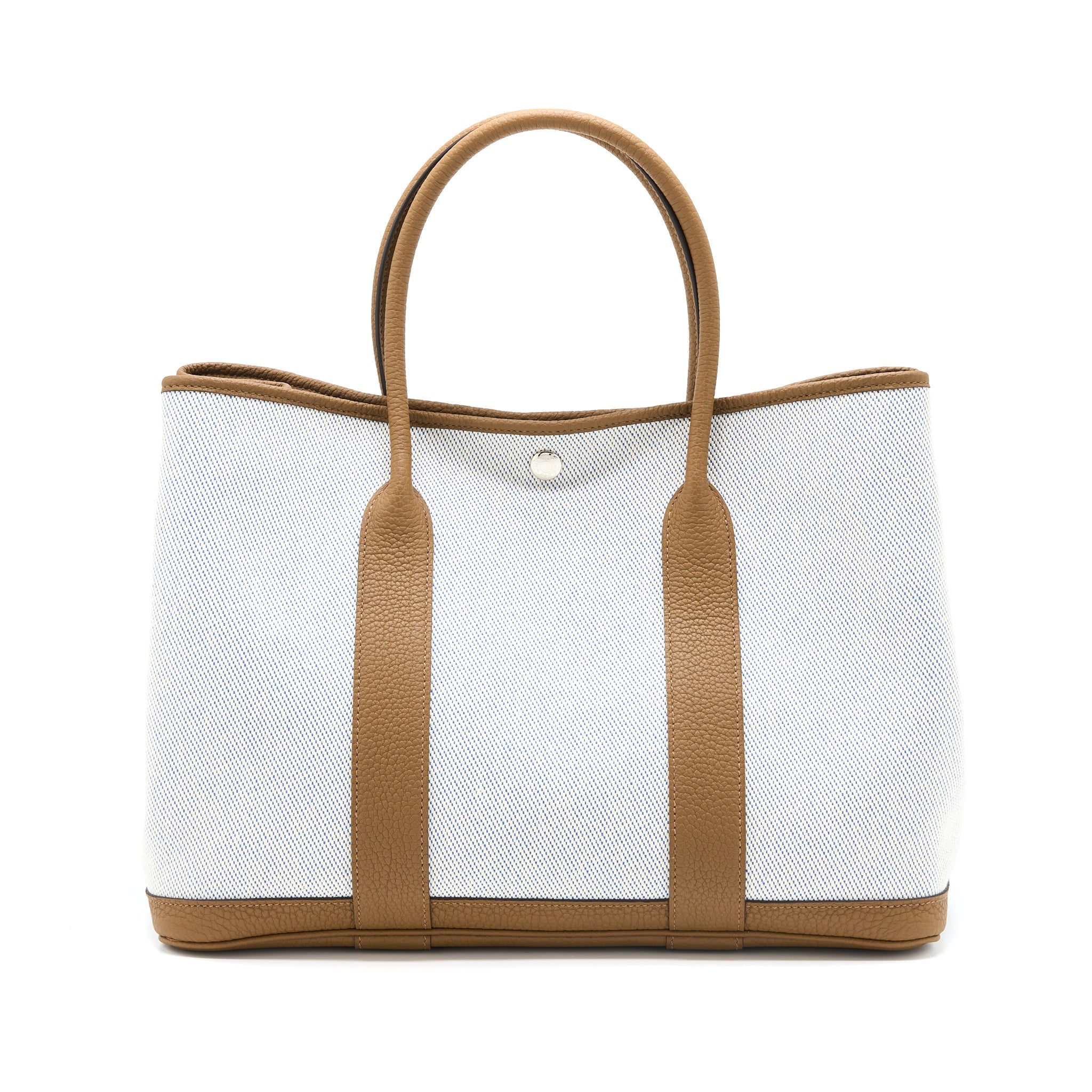 HERMES GARDEN PARTY 36 NEGONDA/CANVAS ECRU/ALEZAN/BLUE BILL SHW