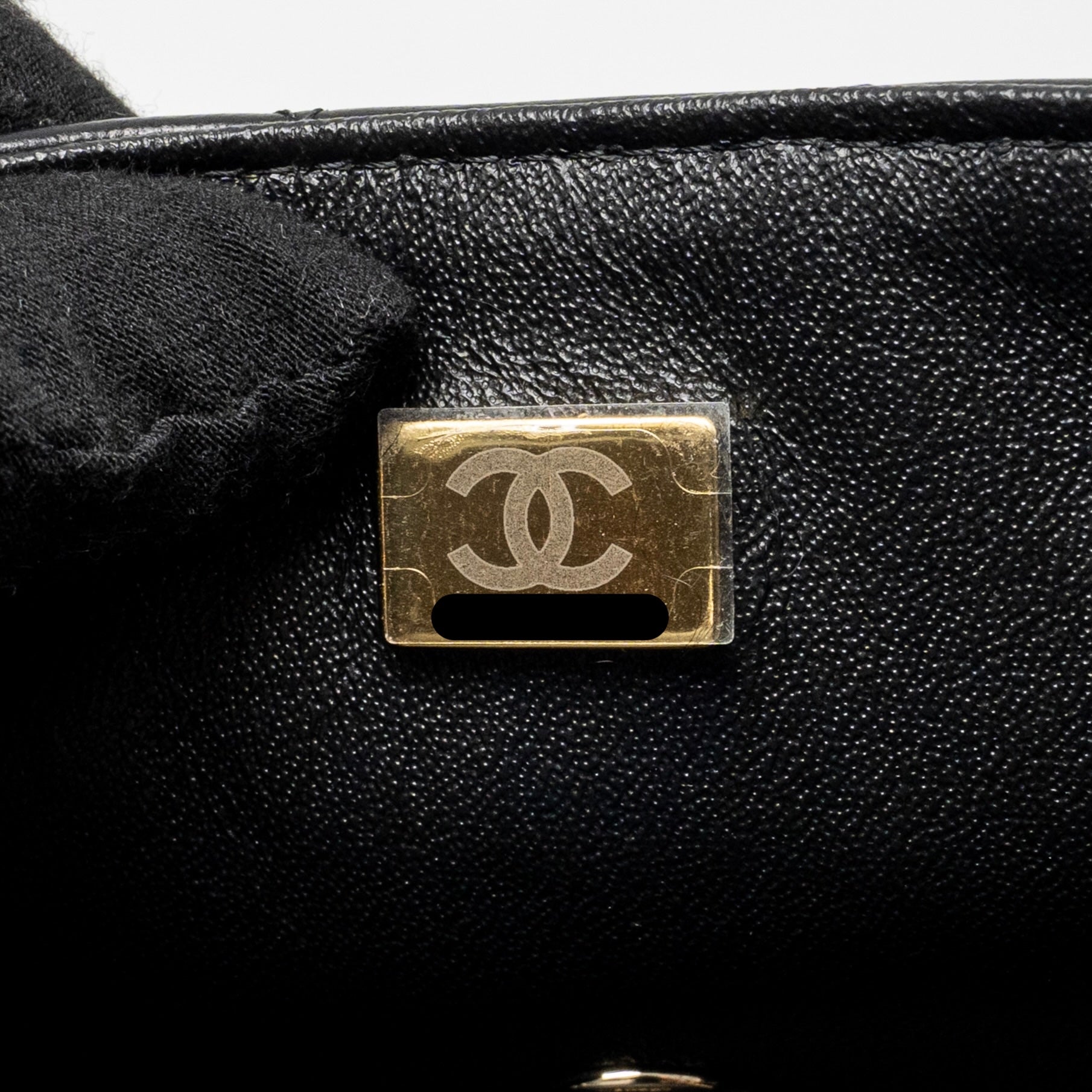 CHANEL MINI RECTANGULAR FLAP BAG LAMBSKIN BLACK LGHW (MICROCHIP)
