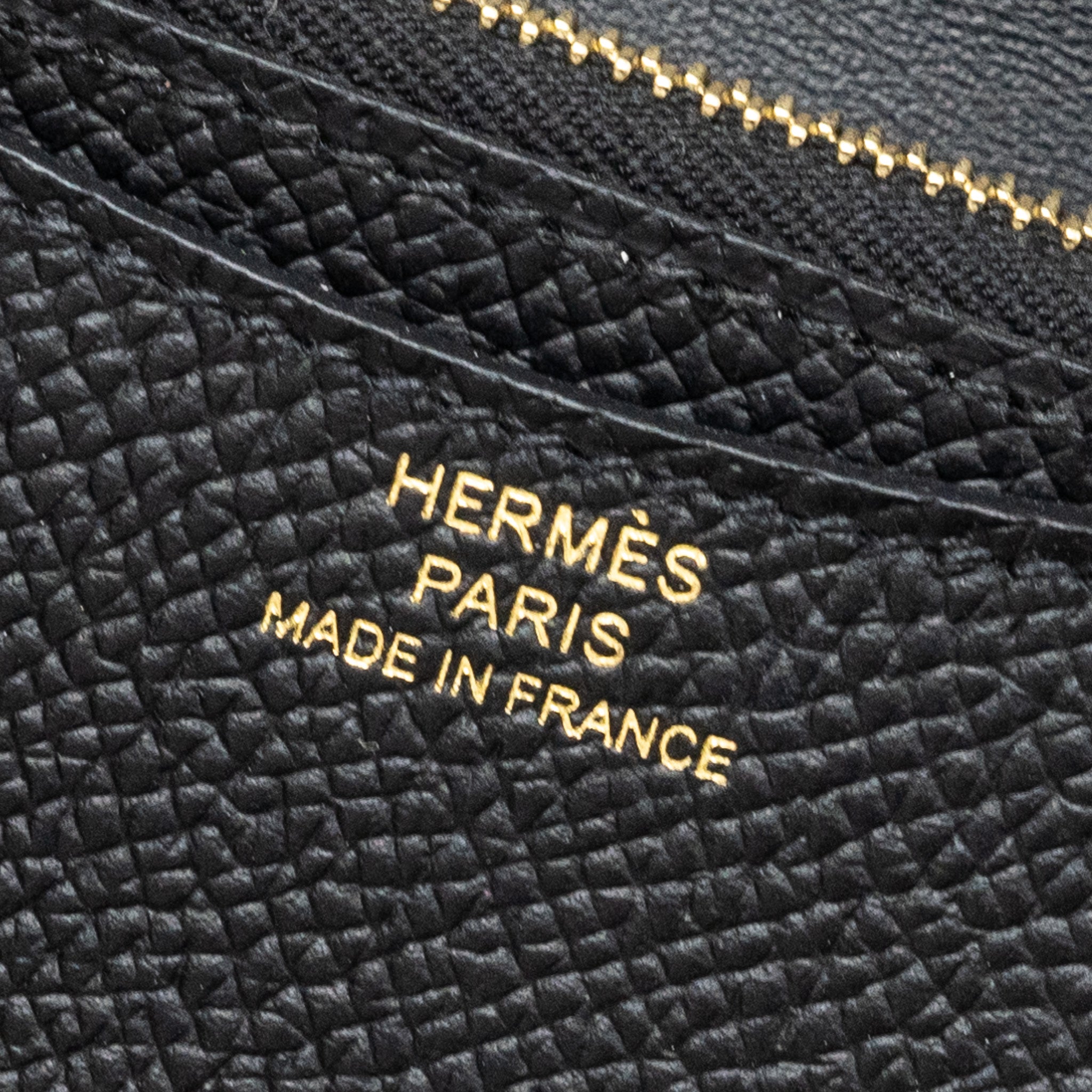 HERMES CONSTANCE SLIM WALLET EPSOM BLACK GHW