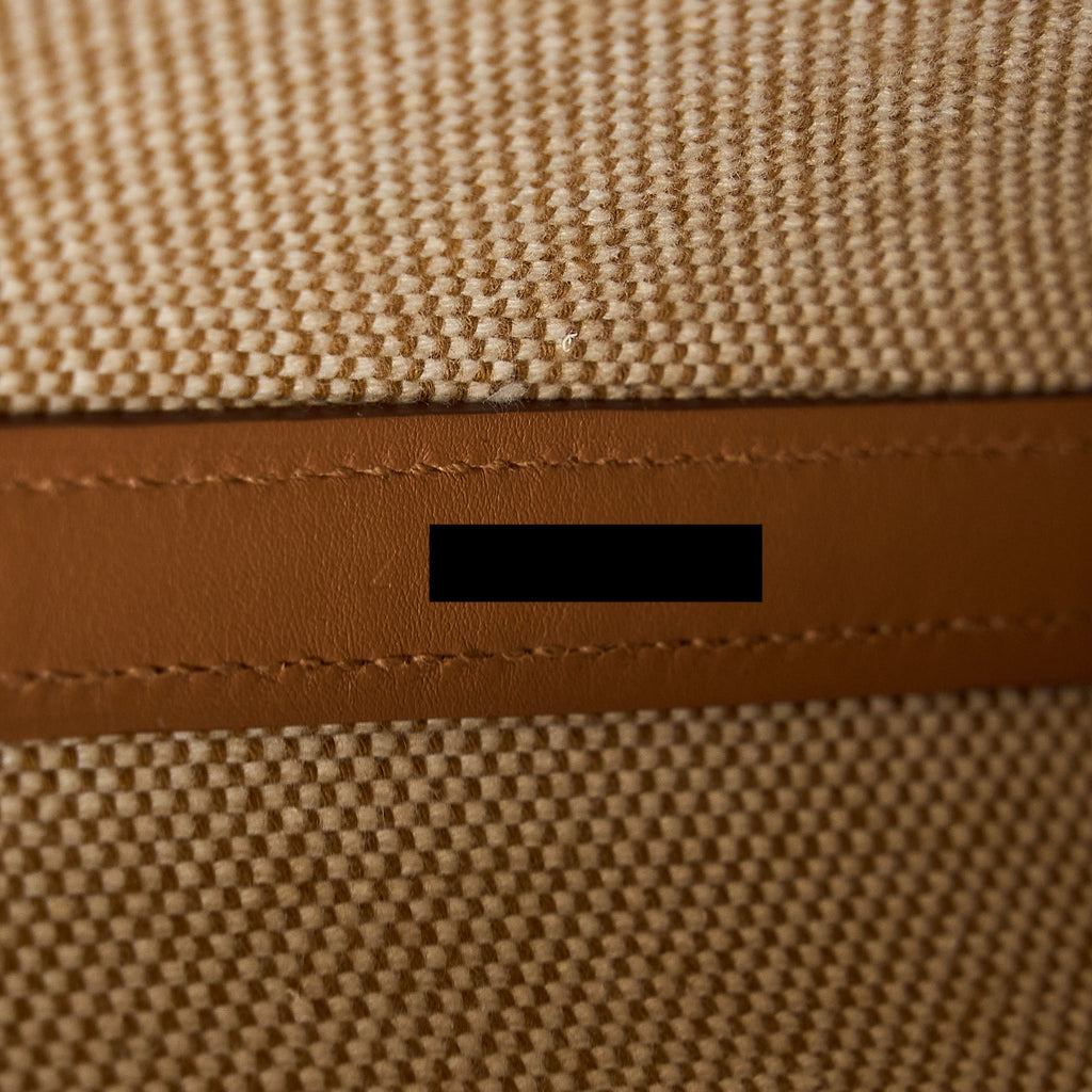 HERMES CABAS H EN BIAIS 27 BAG ECRE-NATUREL/GOLD